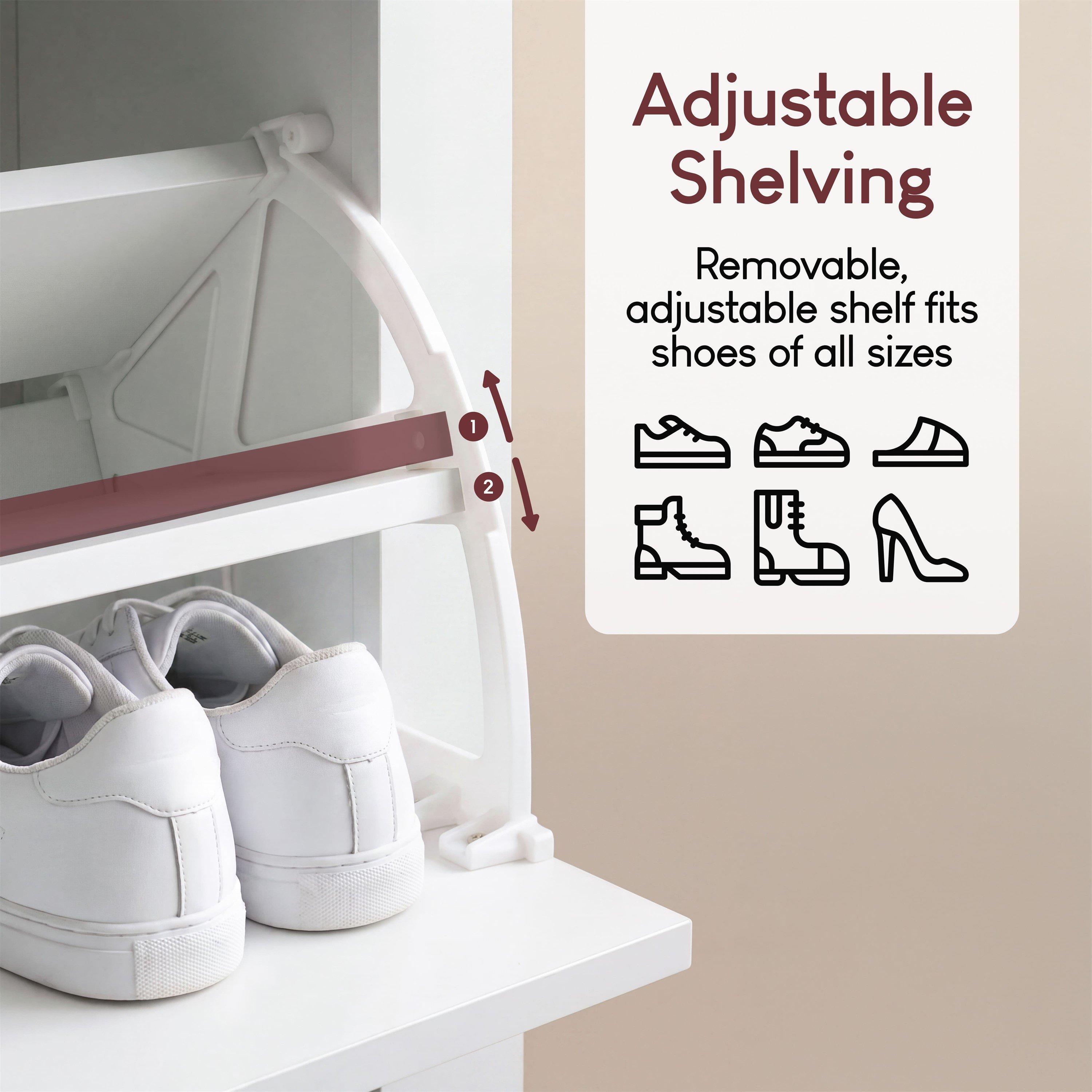 White - Lassic - Vida Designs Arlington Shoe Cabinet - 8