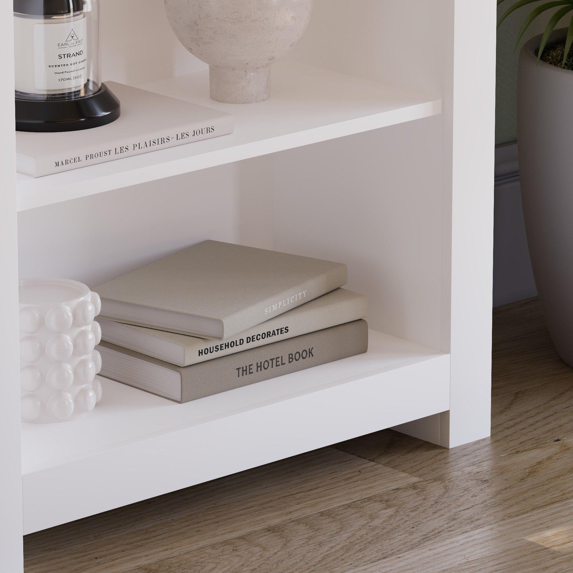 White - Lassic - Vida Designs Arlington 3 Tier Bookcase - 5