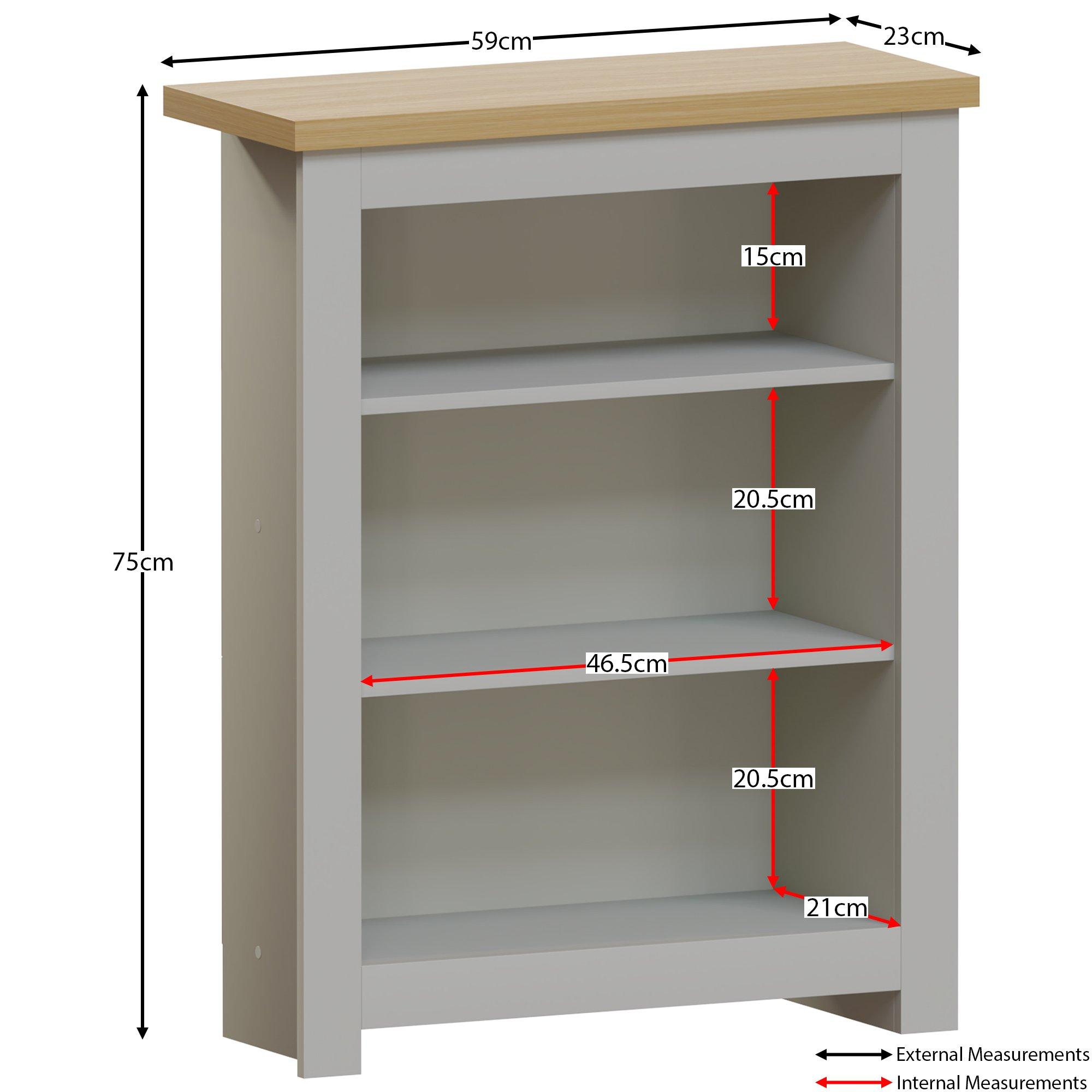 Grey - Lassic - Vida Designs Arlington 3 Tier Bookcase - 2