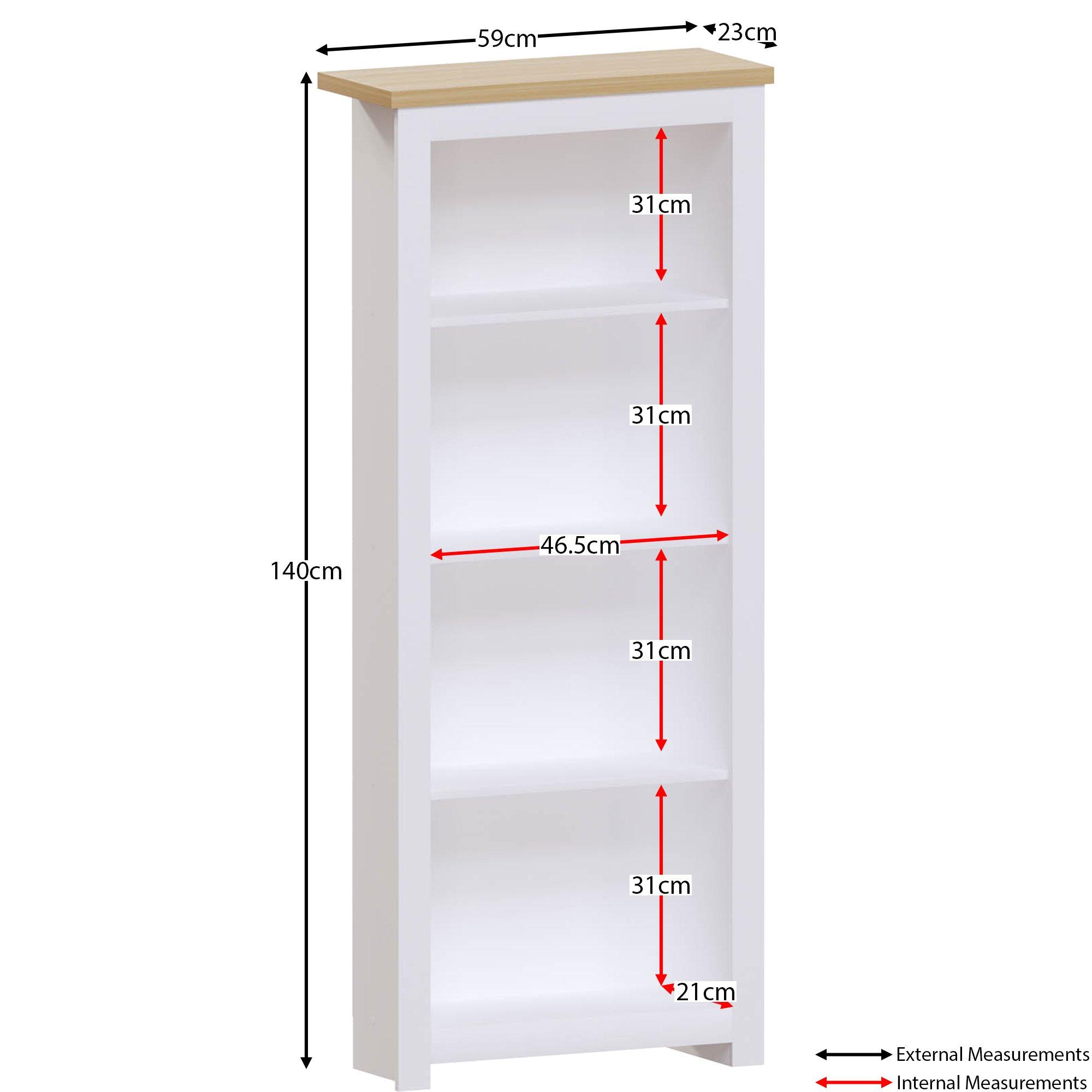 White - Lassic - Vida Designs Arlington 4 Tier Bookcase - 2