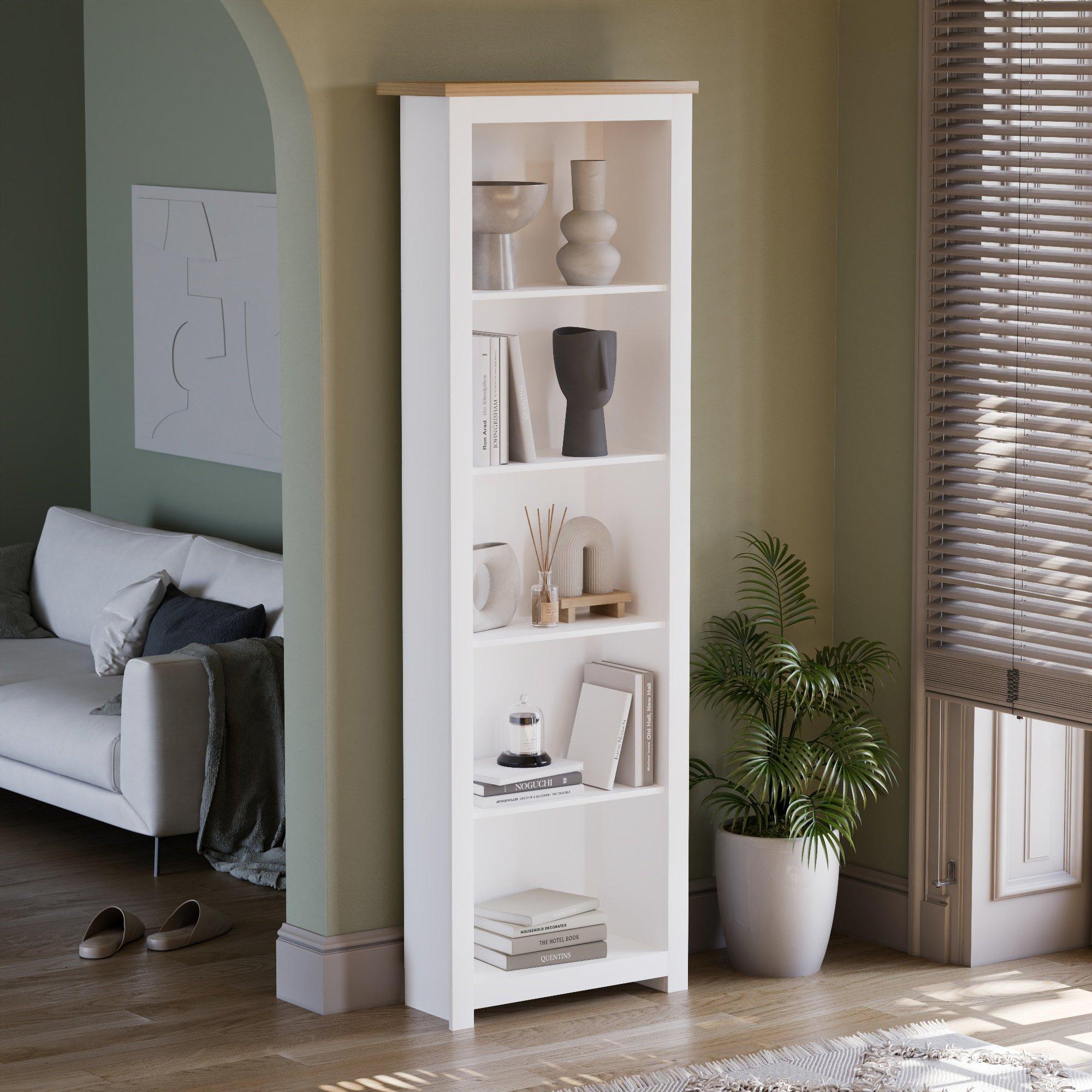 White - Lassic - Vida Designs Arlington 5 Tier Bookcase - 1