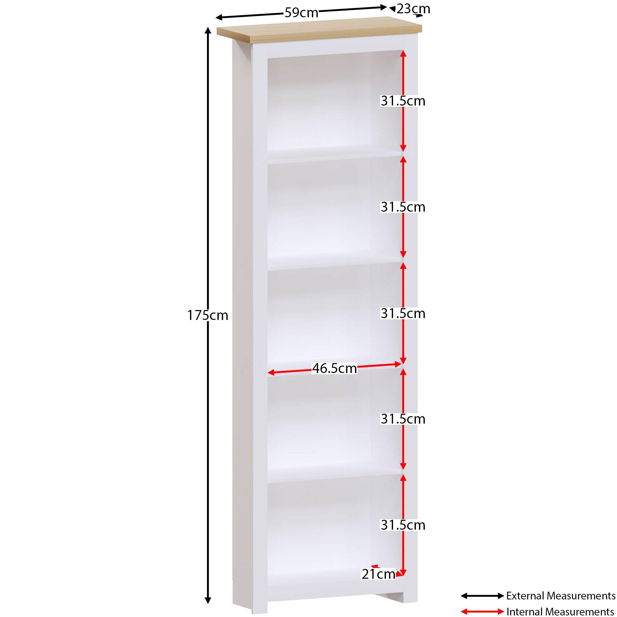 White - Lassic - Vida Designs Arlington 5 Tier Bookcase - 2