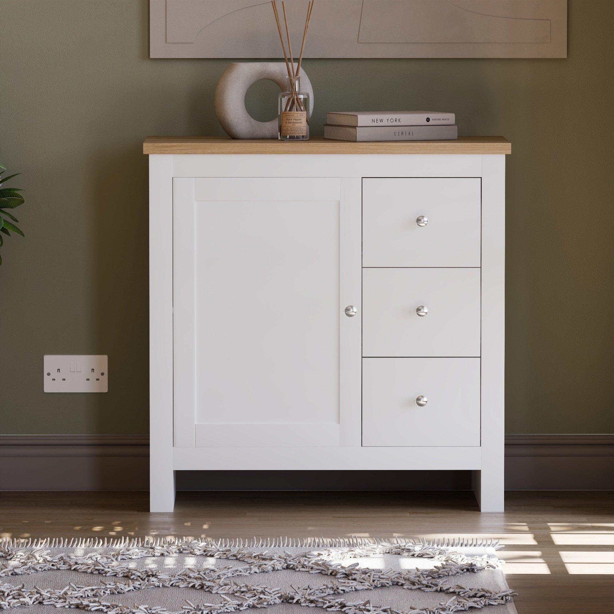 White - Lassic - Vida Designs Arlington 3 Drawer 1 Door Sideboard - 3