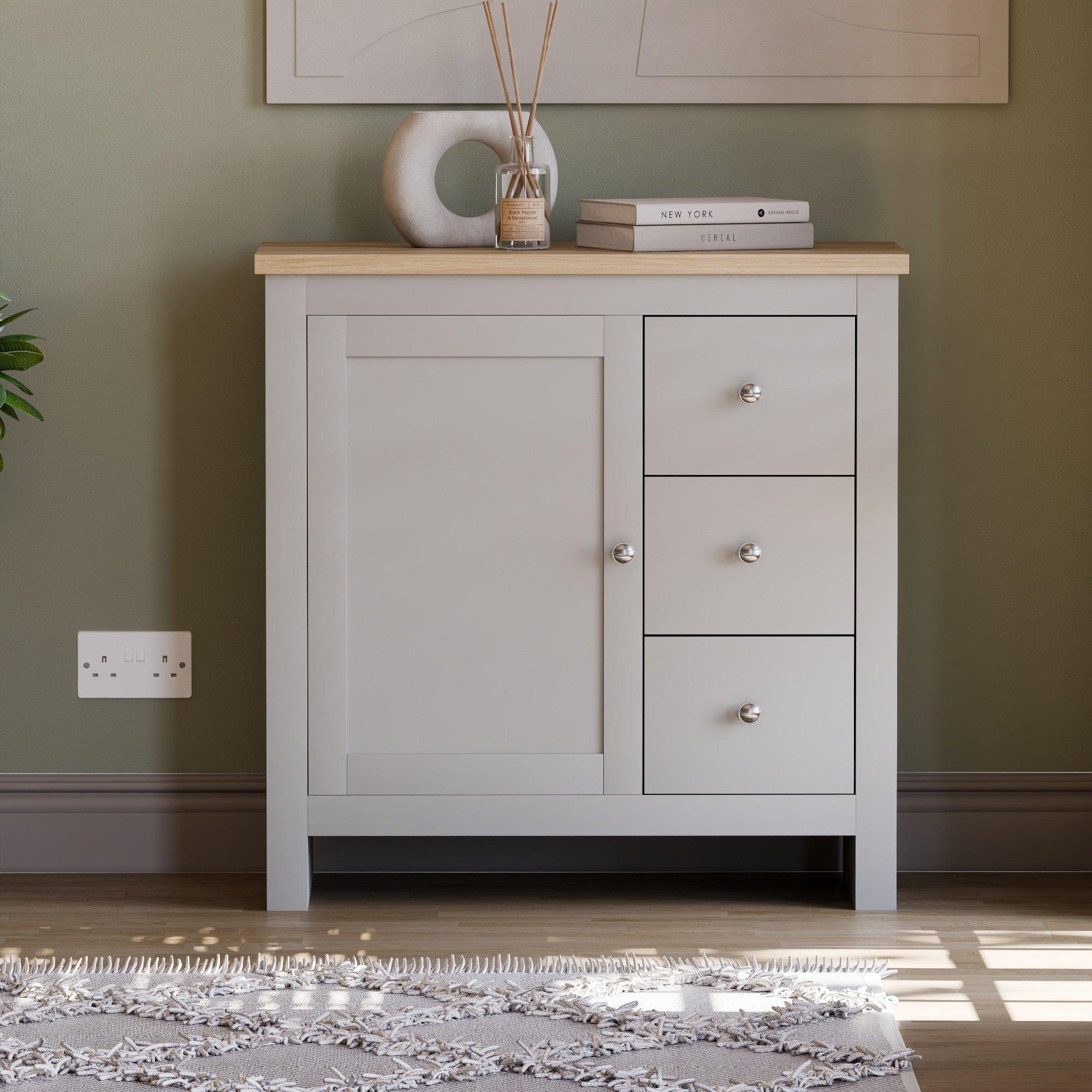 Grey - Lassic - Vida Designs Arlington 3 Drawer 1 Door Sideboard - 3