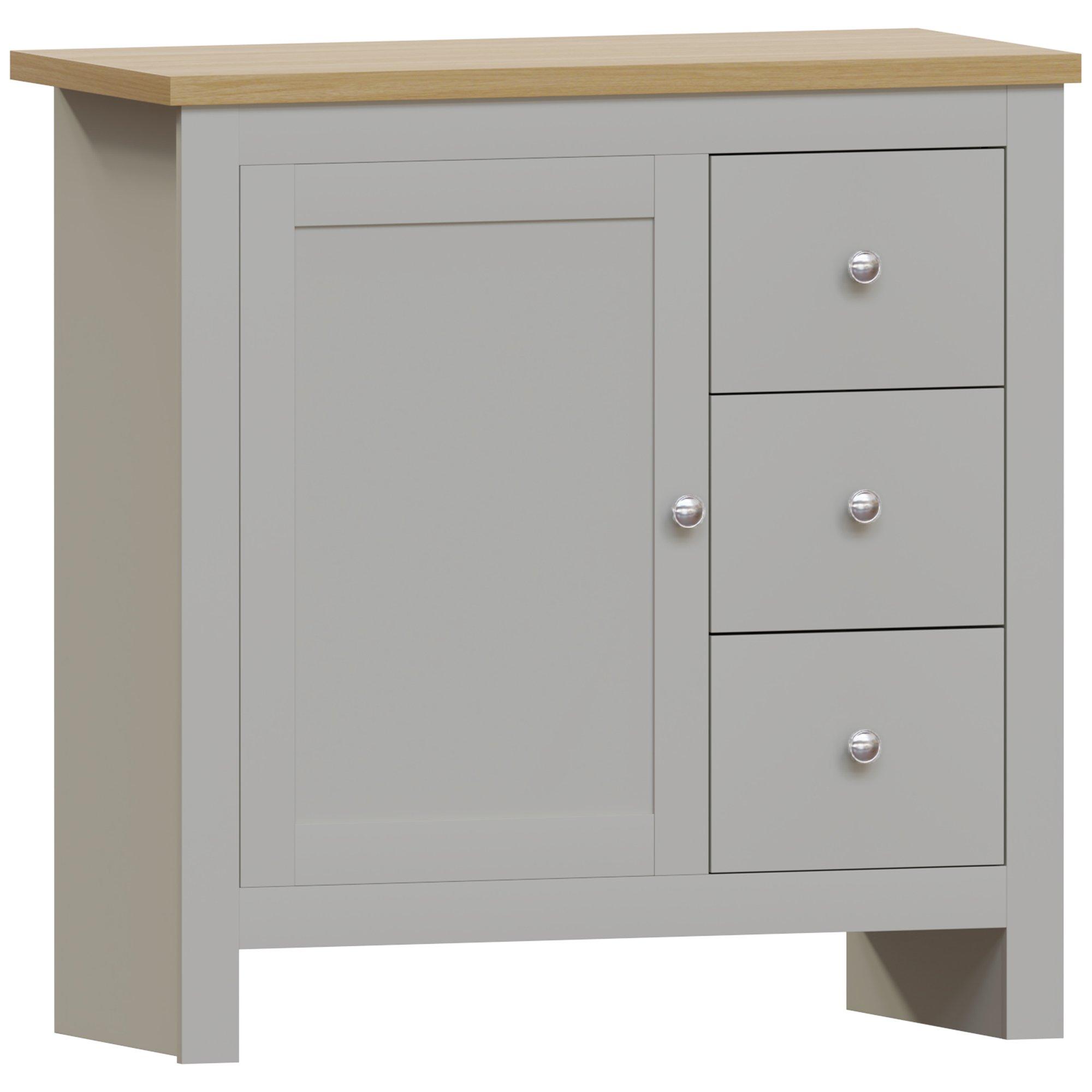 Grey - Lassic - Vida Designs Arlington 3 Drawer 1 Door Sideboard - 8
