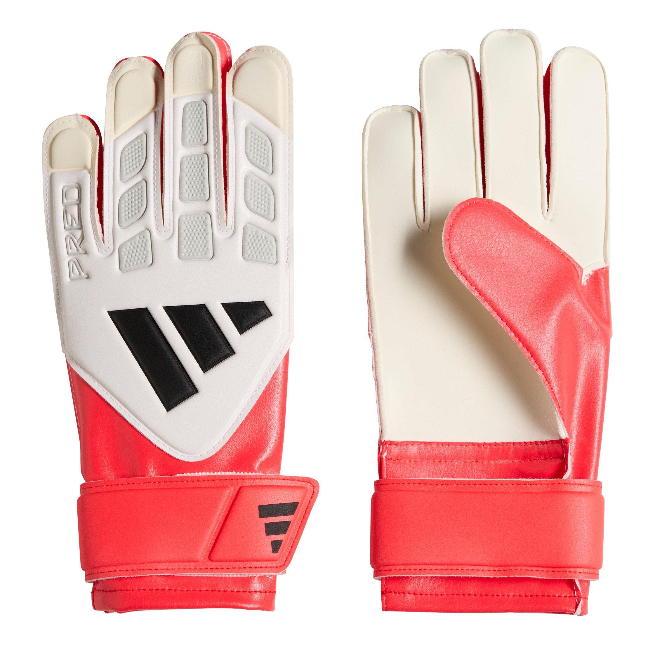 Adidas  Kids Predator Training Goalkeeper Gloves Juniors - White/Red - 5