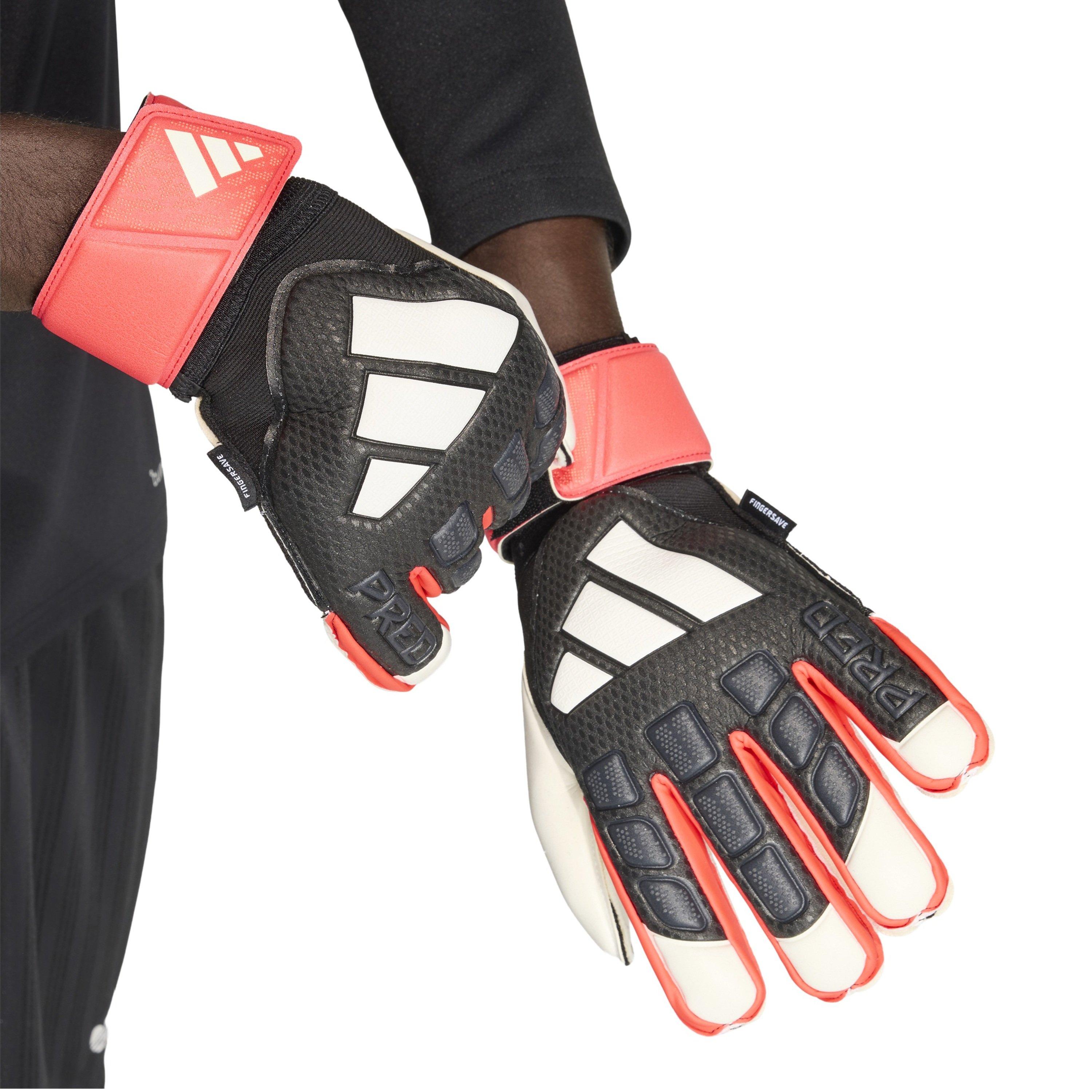 Black/Red - adidas - Predator Match Fingersave Goalkeeper Gloves Adults - 4