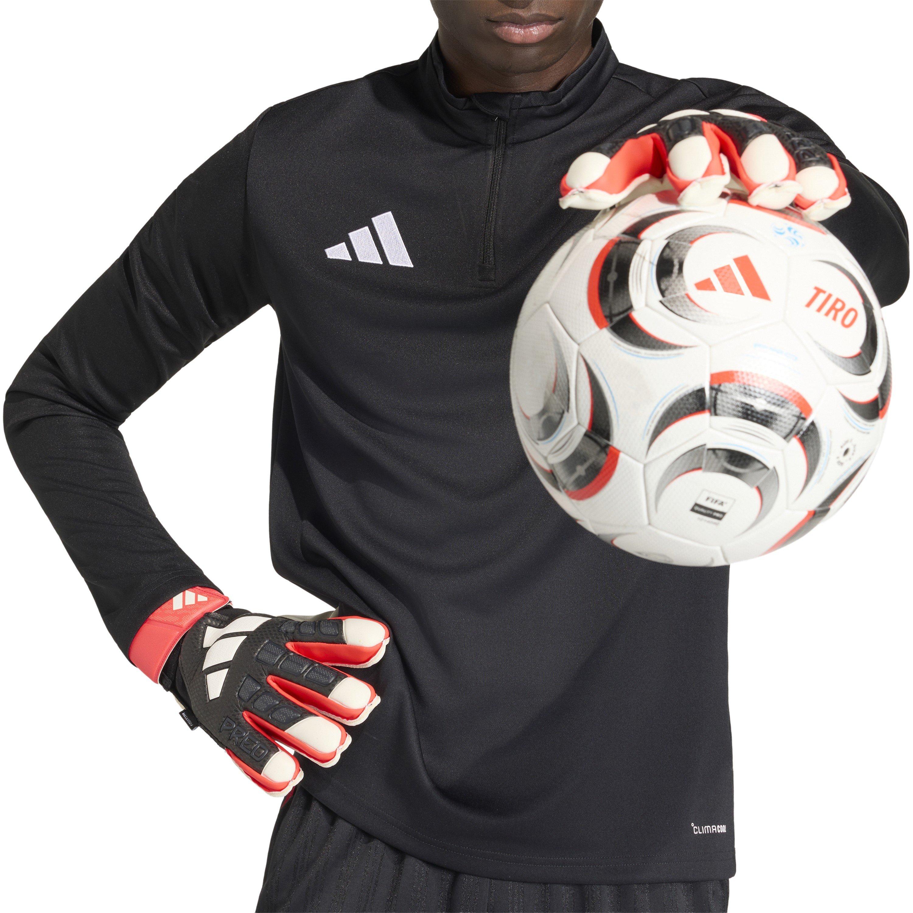 Black/Red - adidas - Predator Match Fingersave Goalkeeper Gloves Adults - 6