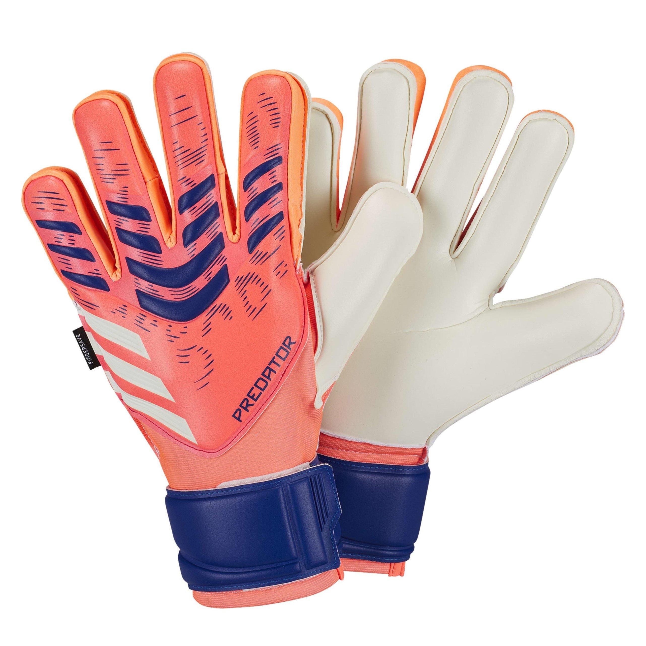 Adidas  Predator Match Fingersave Goalkeeper Gloves Adults - Orange/White - 11