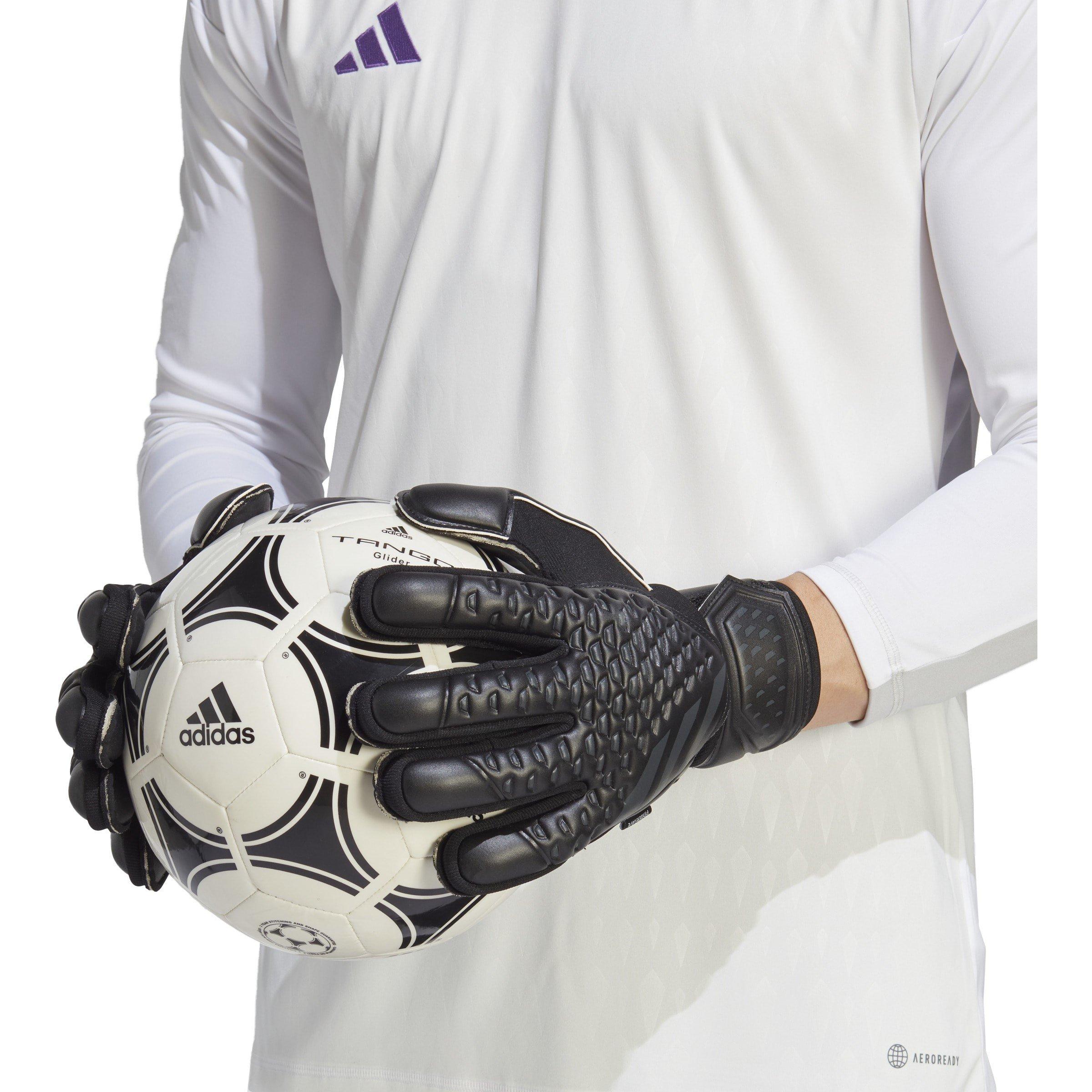Zwart - adidas - Predator Match Fingersave Goalkeeper Gloves Adults - 5