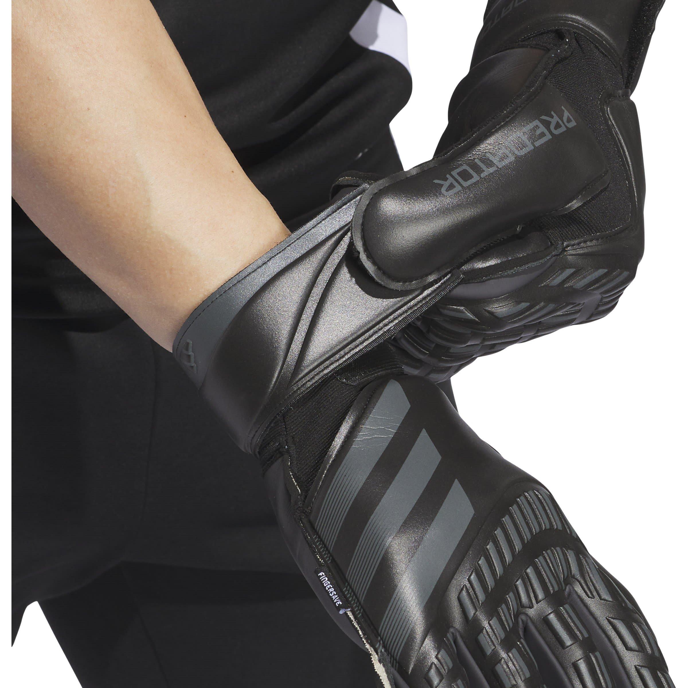 Zwart - adidas - Predator Match Fingersave Goalkeeper Gloves Adults - 4
