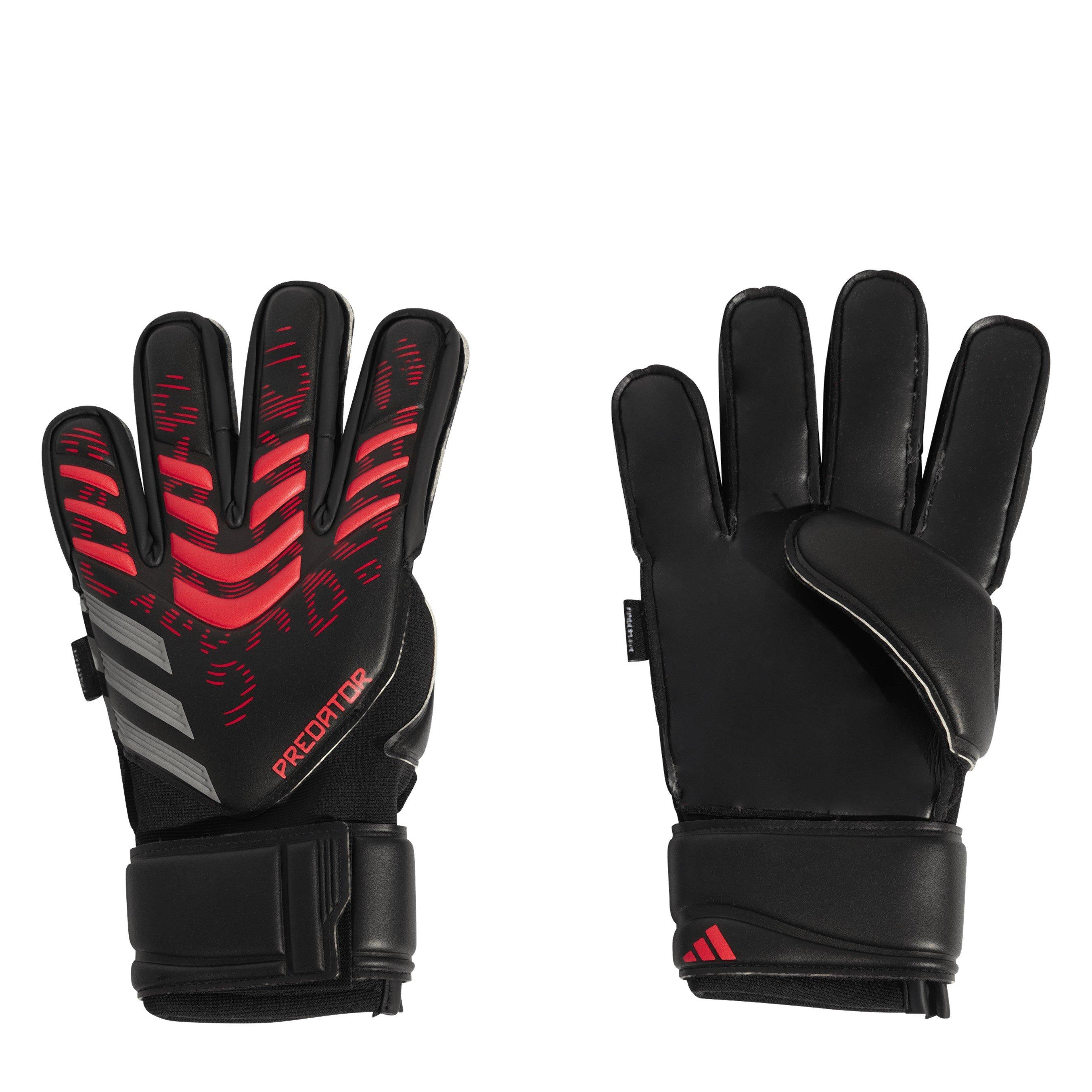 Adidas  Predator Match Fingersave Goalkeeper Gloves Adults - Black/Red - 9