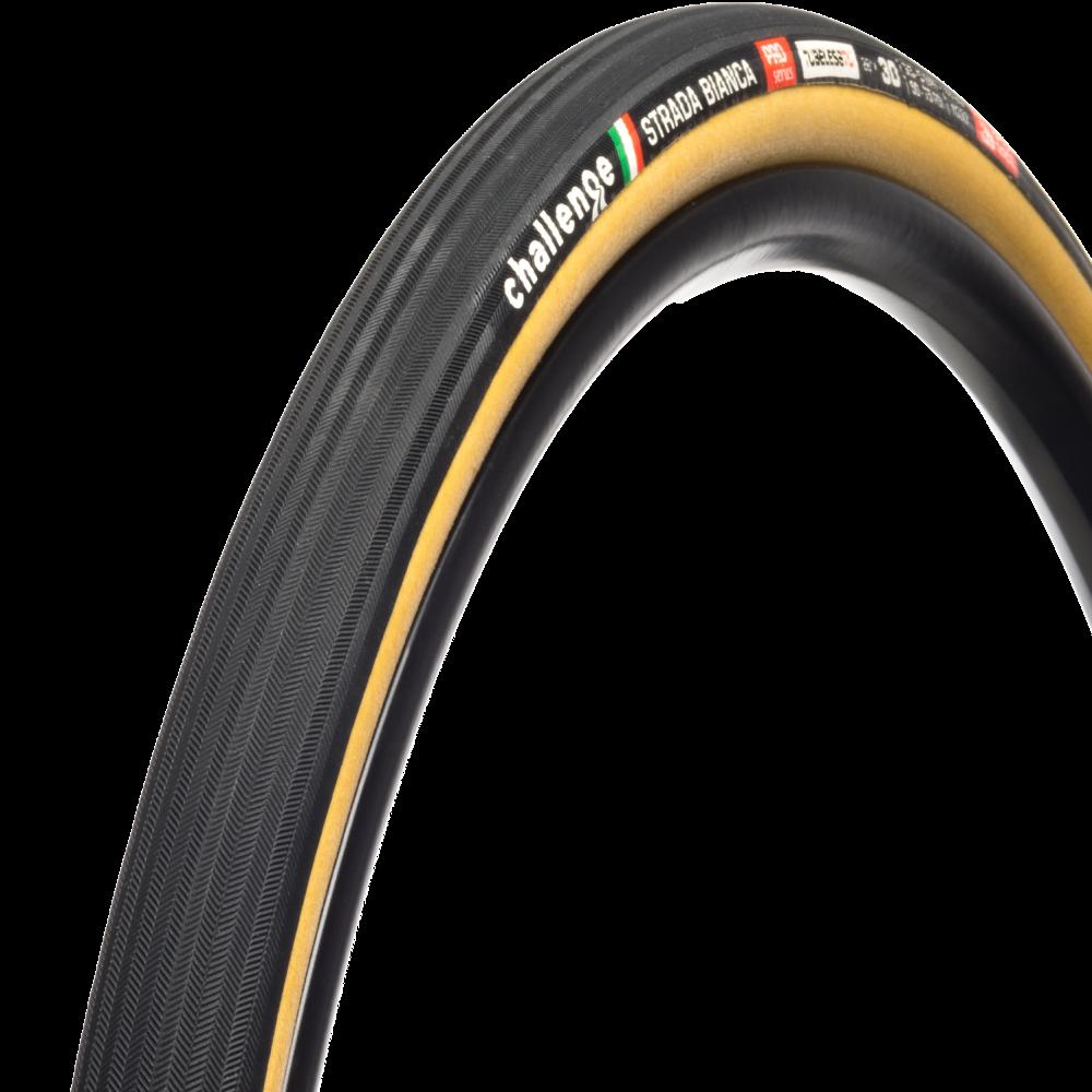 Black/Tan - Challenge - Strada Bianca Handmade PRO Tubular All Road Tyre