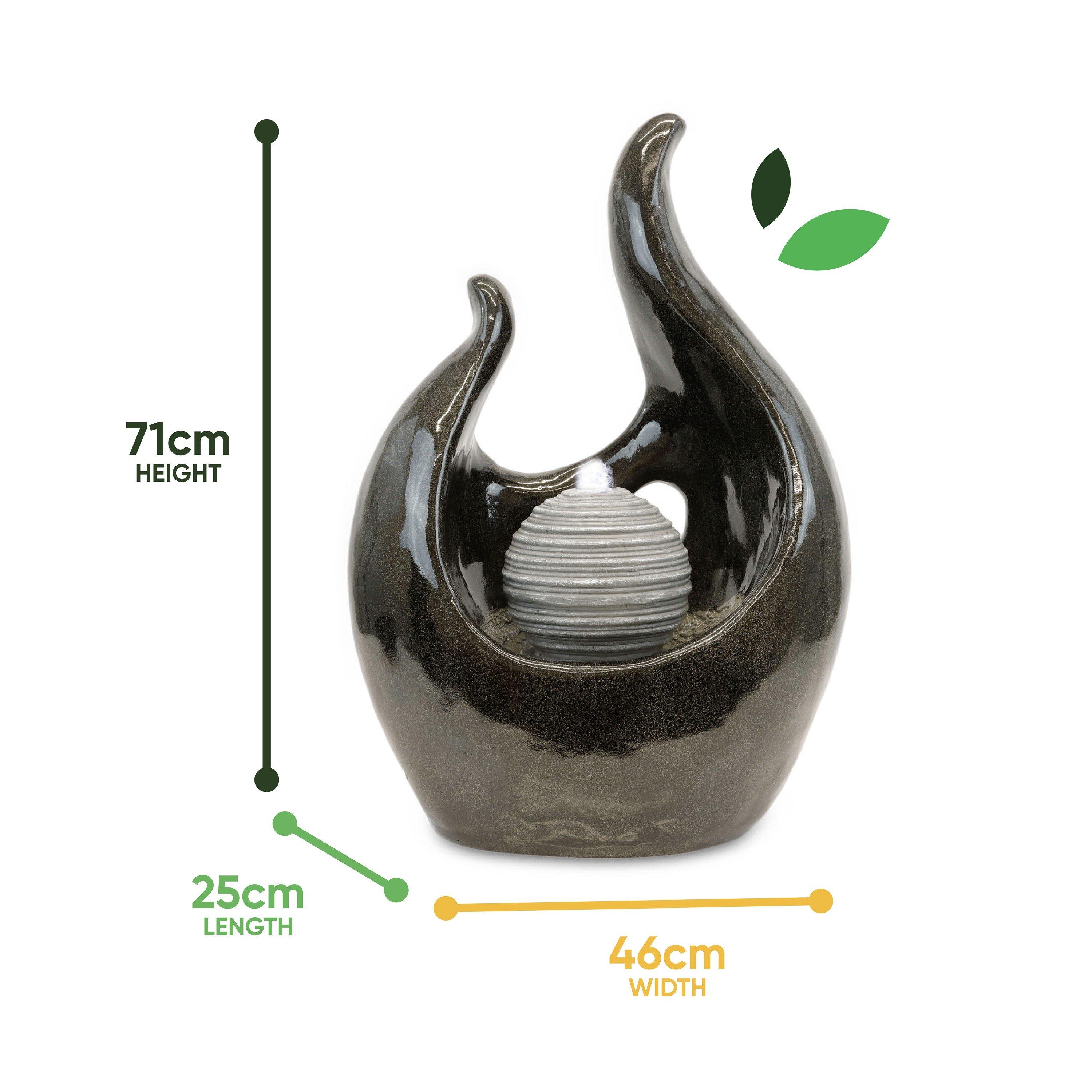 Grey - Streetwize - Stylish Marble Effect Water Feature - 3