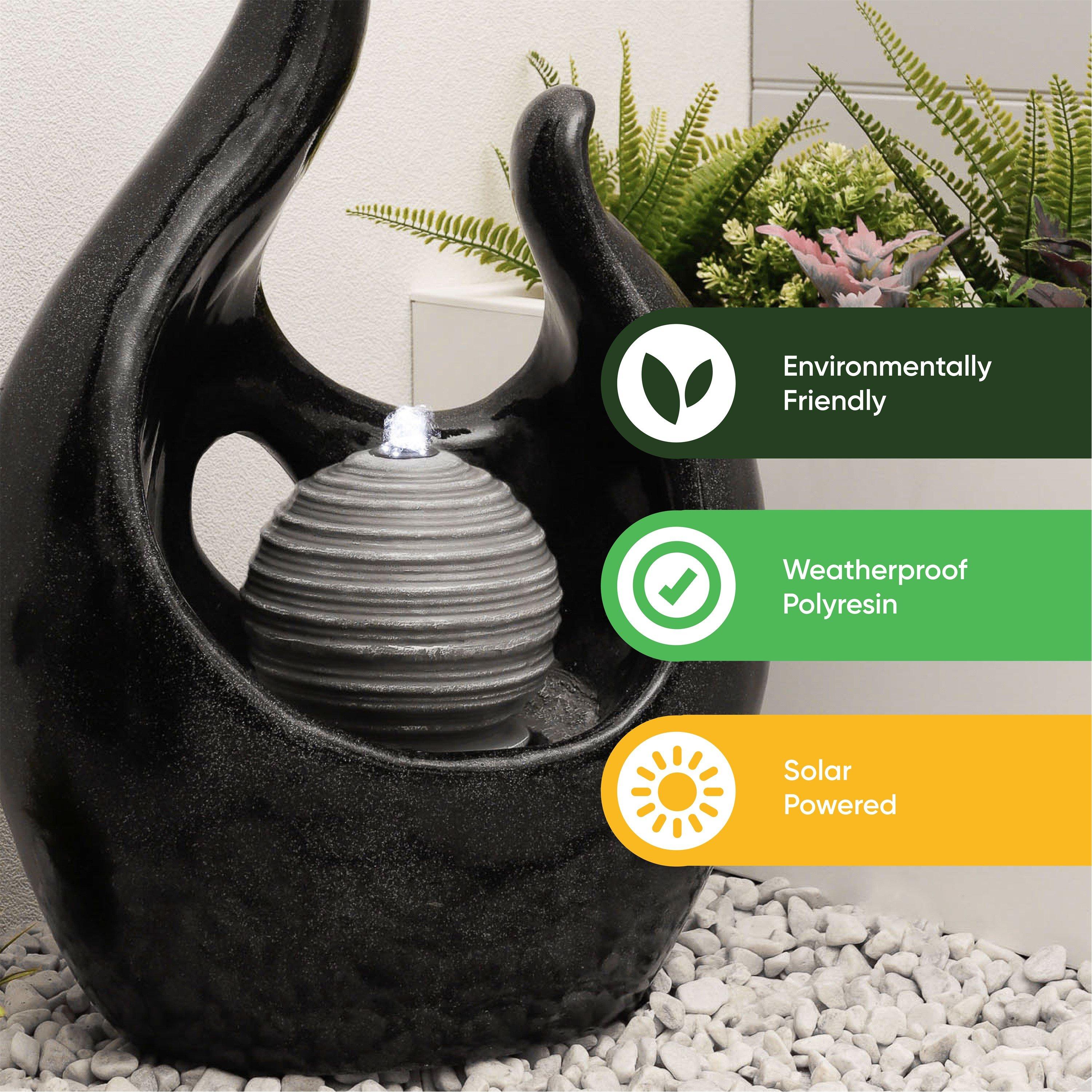 Grey - Streetwize - Stylish Marble Effect Water Feature - 5