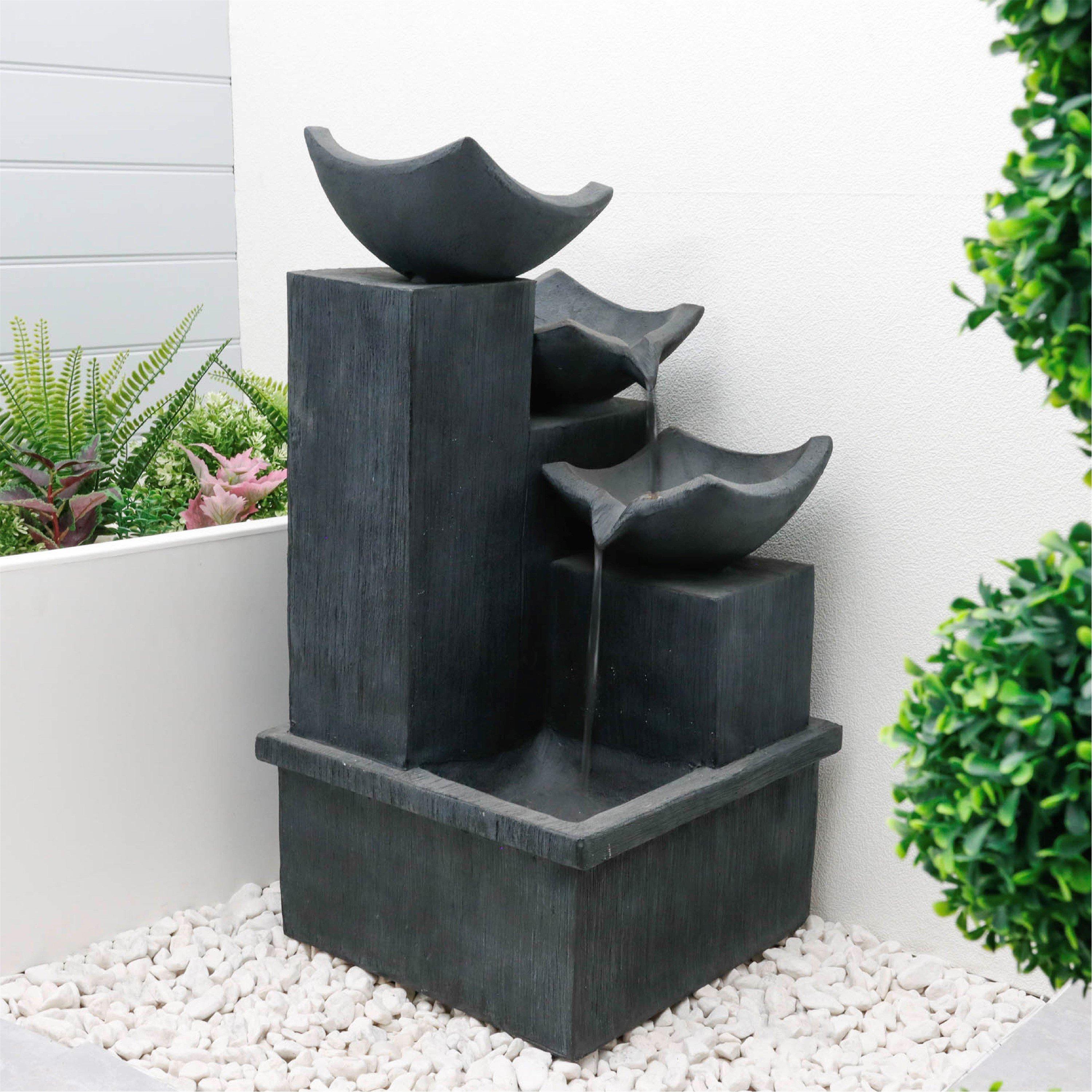 Grey - Streetwize - Slate Cascading Water Feature - 3