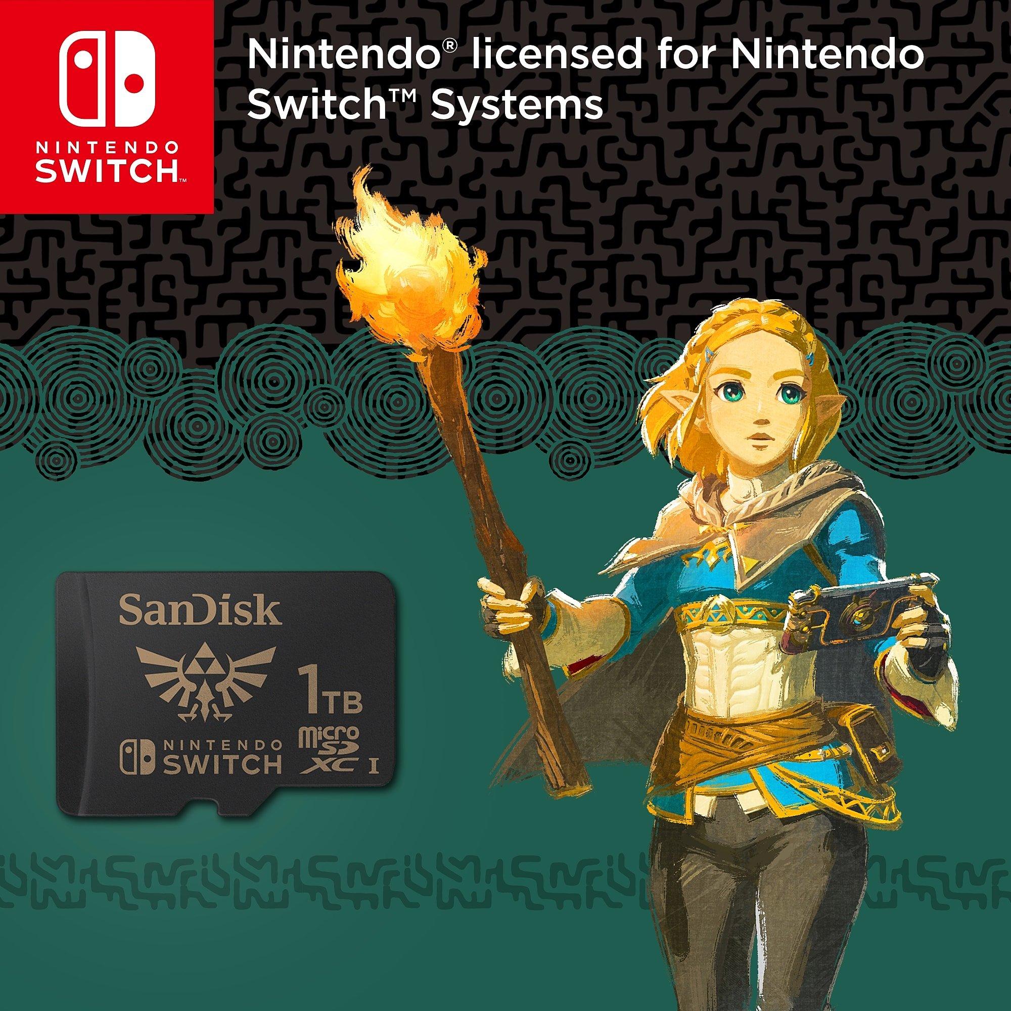 1TB Zelda - SanDisk - 1TB Nintendo Switch Micro SD - 4
