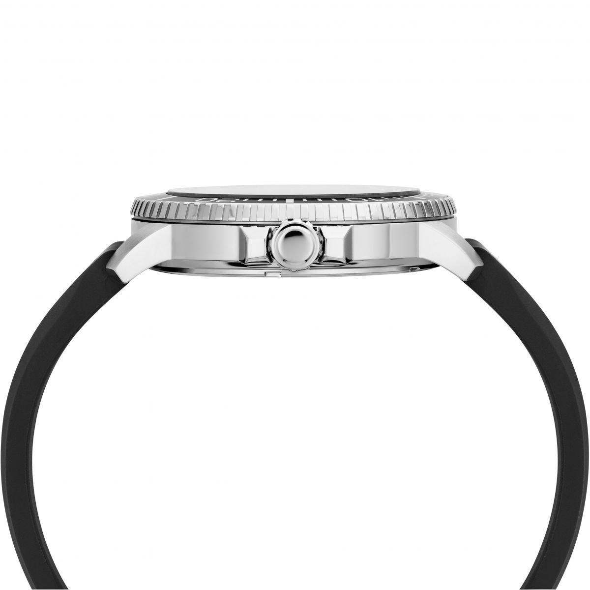 Silver Green An - JDM Military - Tango Black Silicone Green Dial Watch - 2