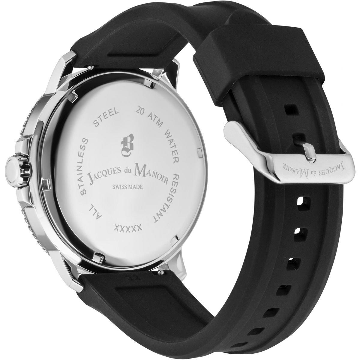 Silver Green An - JDM Military - Tango Black Silicone Green Dial Watch - 3