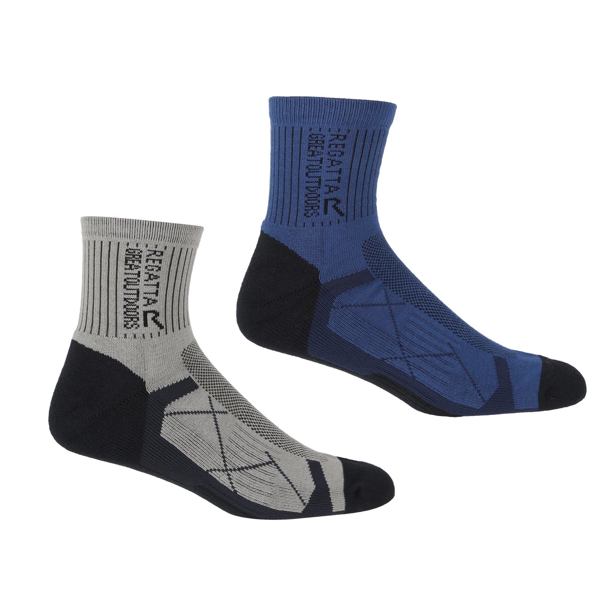 Navy/Dksteel - Regatta - 2 Pack Outdoor Active Socks - 1