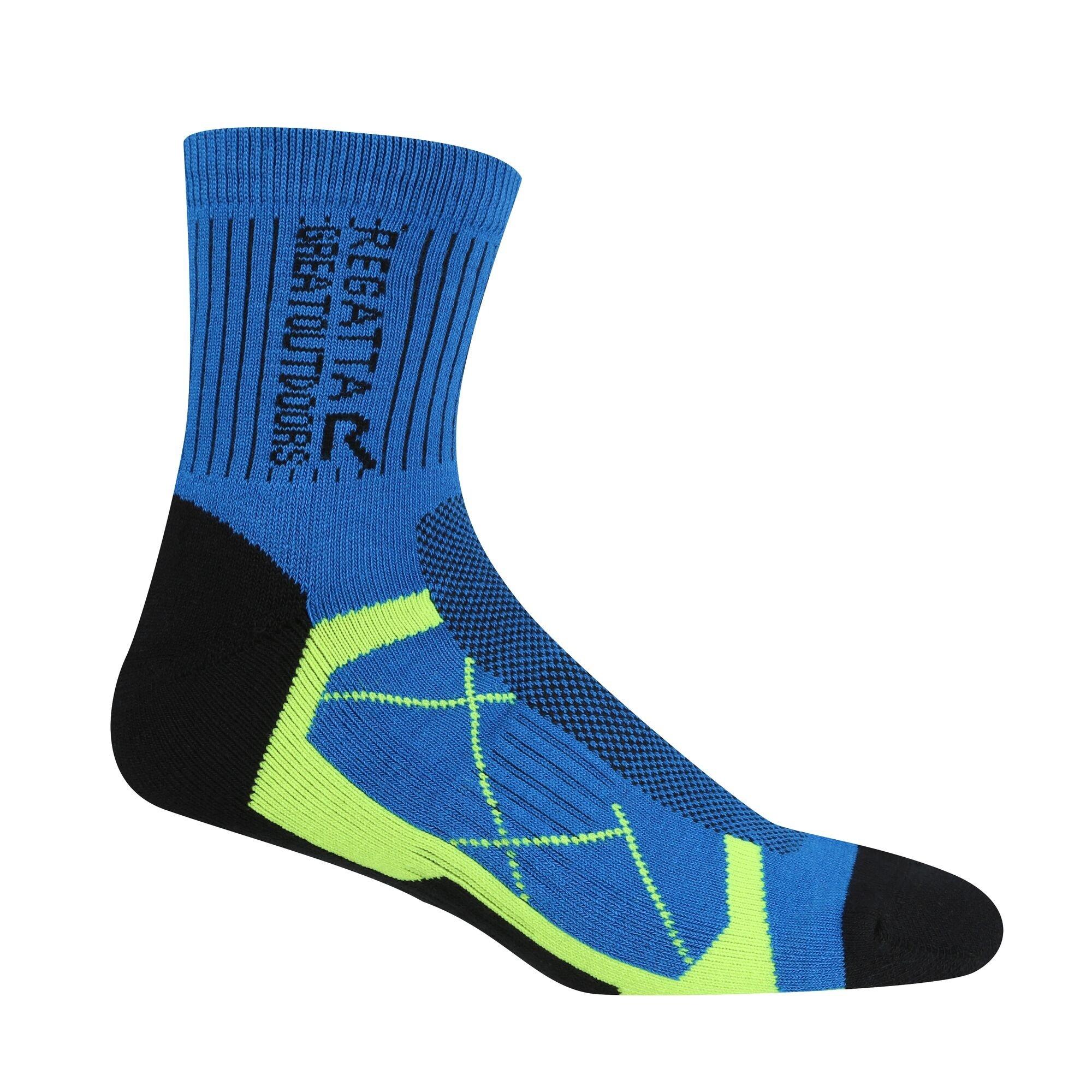 Black/Hawaii - Regatta - 2 Pack Outdoor Active Socks - 2