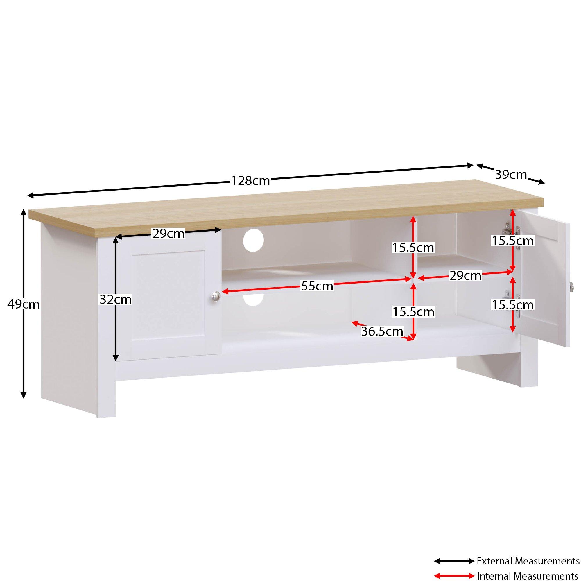 White - Lassic - Vida Designs Arlington 2 Door TV Unit - 2