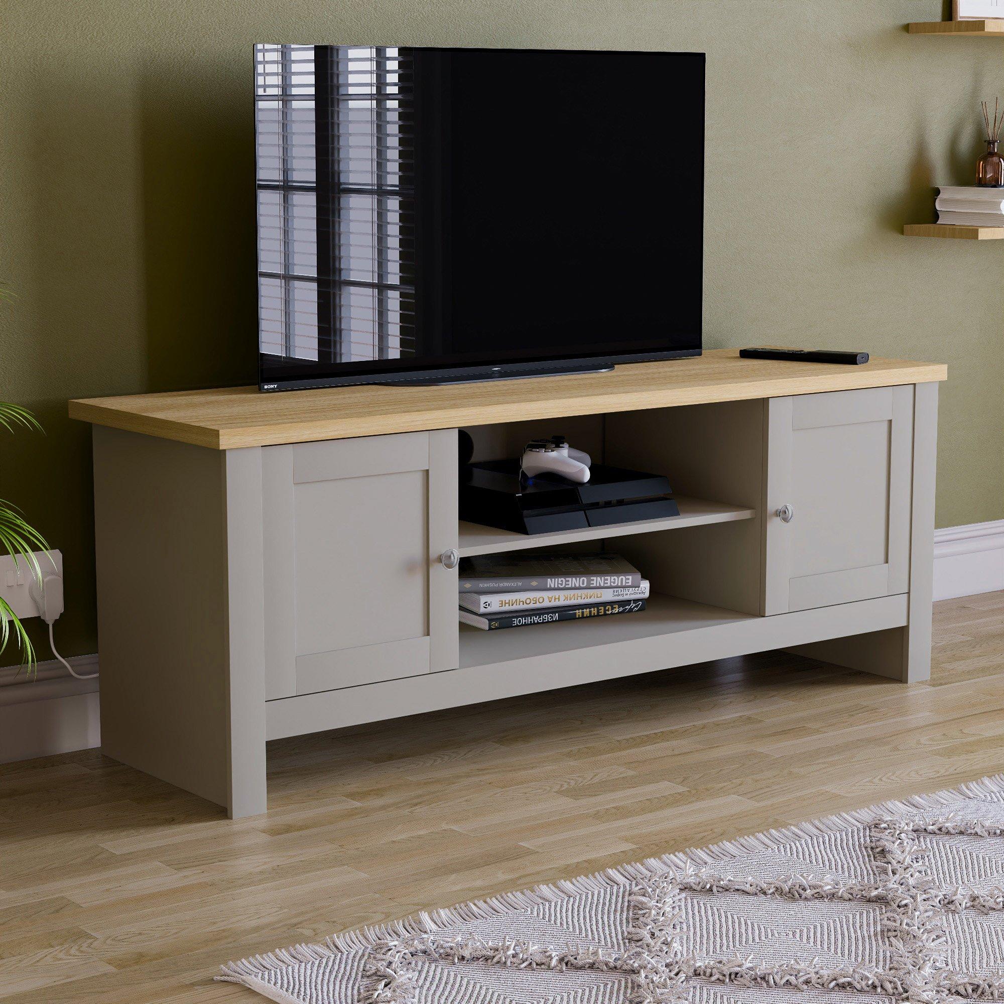 Lassic  Vida Designs Arlington 2 Door Tv Unit - Grey - 2 Door