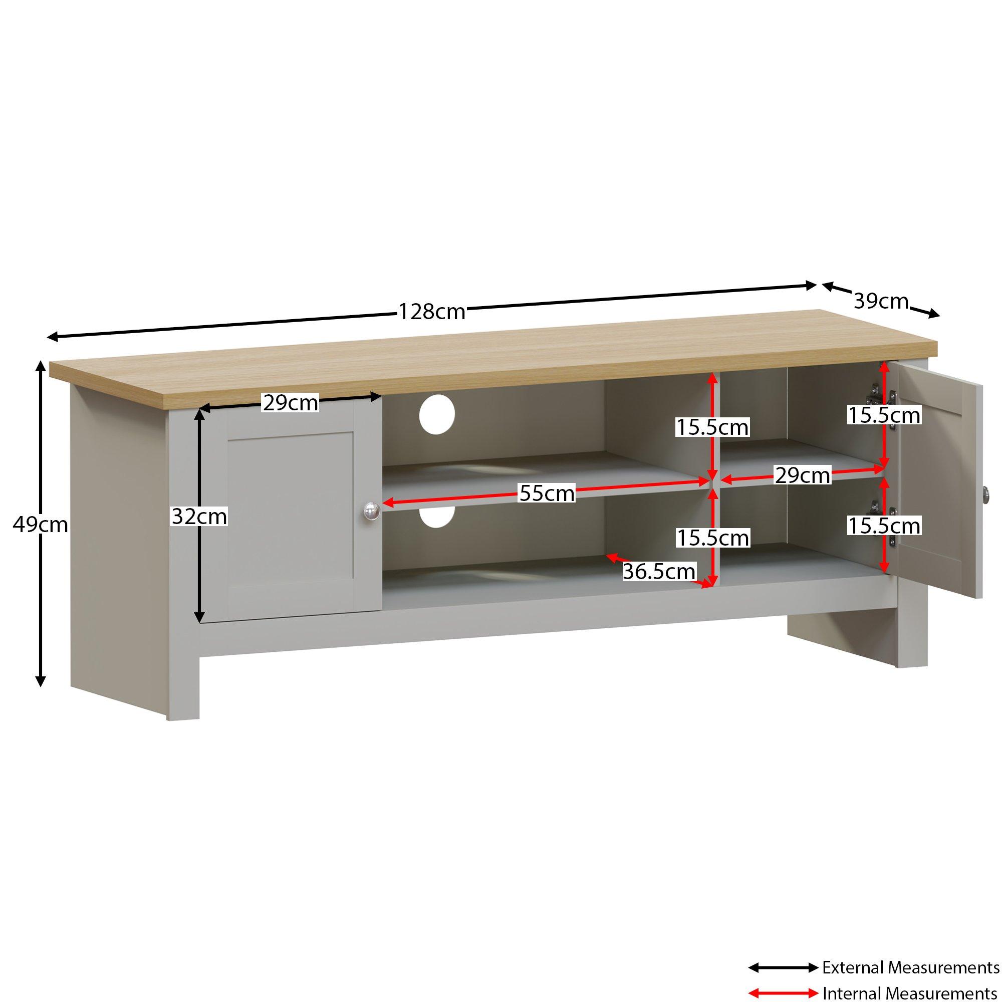 Grey - Lassic - Vida Designs Arlington 2 Door TV Unit - 2