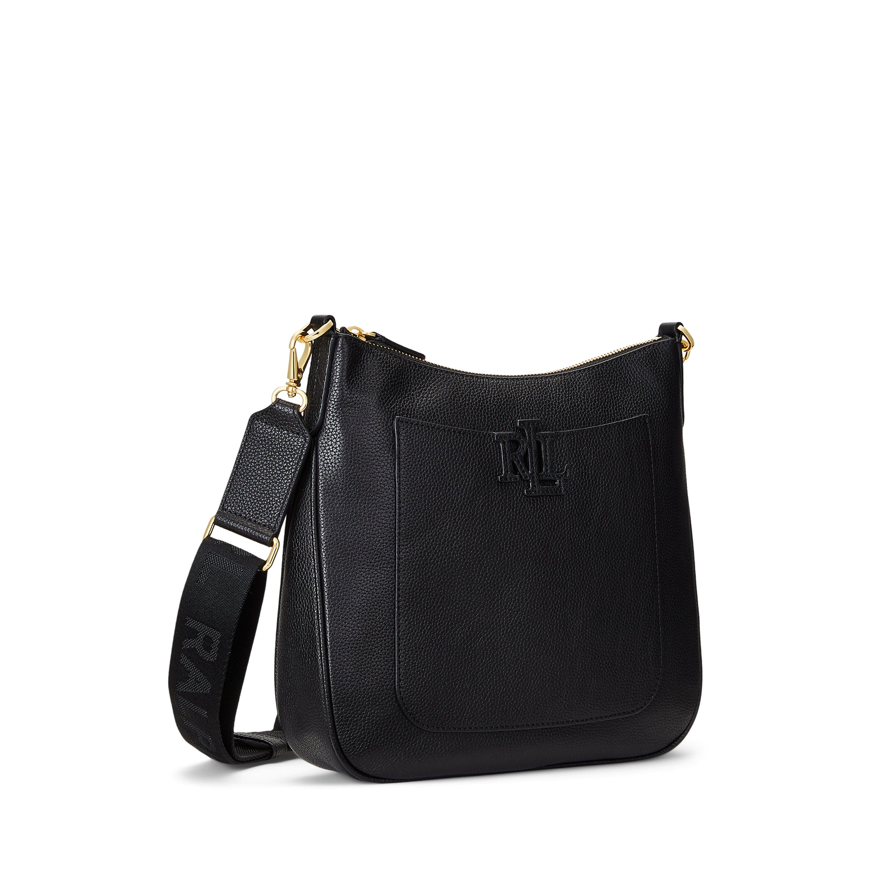 Black - Lauren by Ralph Lauren - Women's Cameryn Leather Zip Crossbody Bag - 2