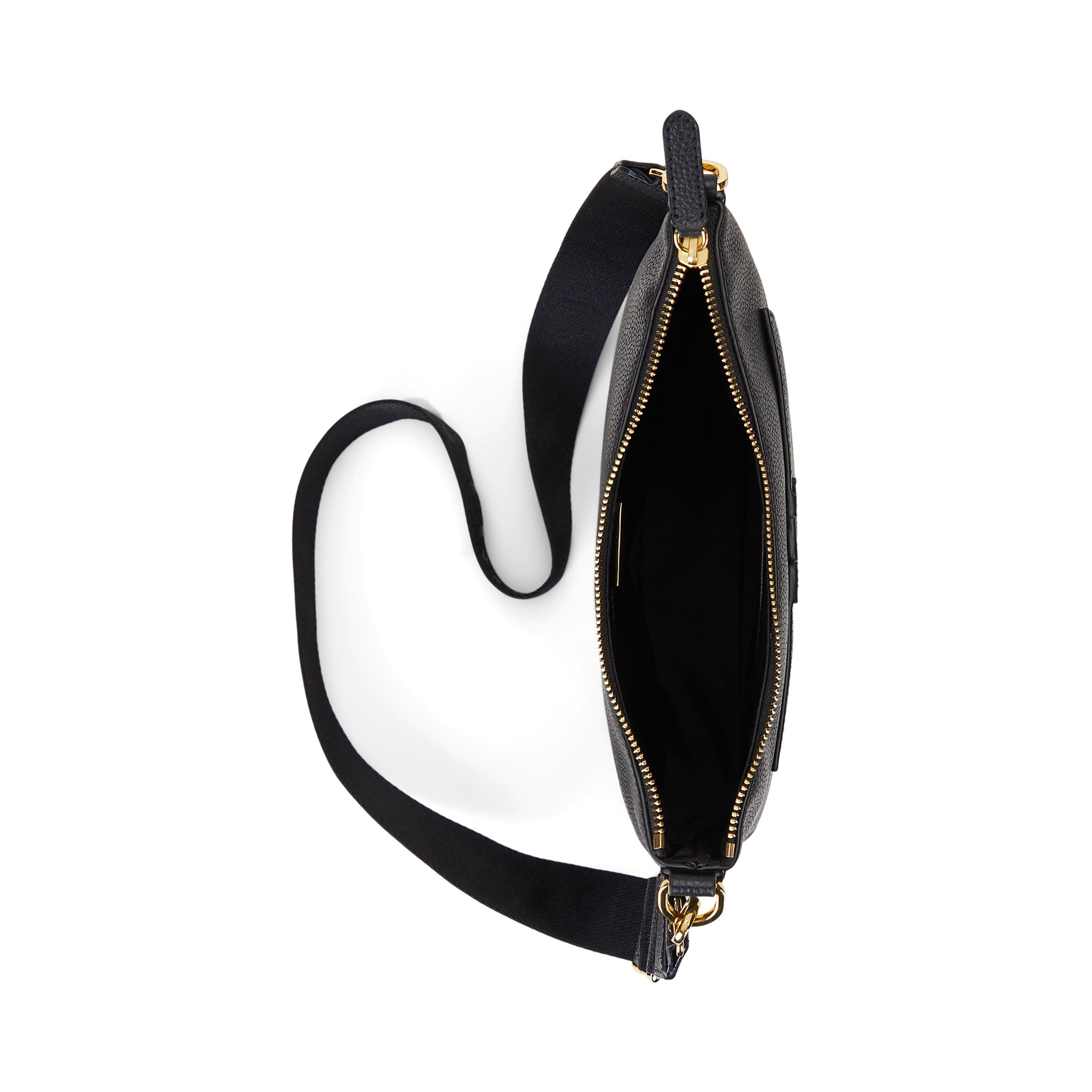 Black - Lauren by Ralph Lauren - Women's Cameryn Leather Zip Crossbody Bag - 4