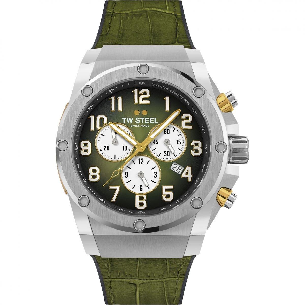 Grey And Green - TW Steel - Men's Ace Analogue Quartz Watch - 1