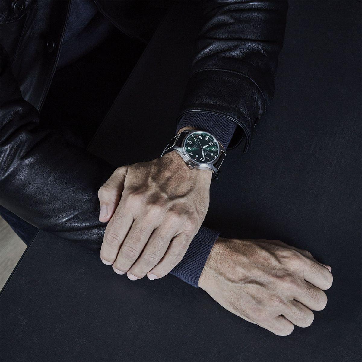 Silber Grün An. - Festina - Pilot Swiss Made Auto Watch - 3