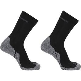 Salomon Crew 2 Pack Walking Socks Mens