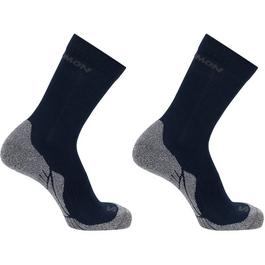 Salomon Crew 2 Pack Walking Socks Mens