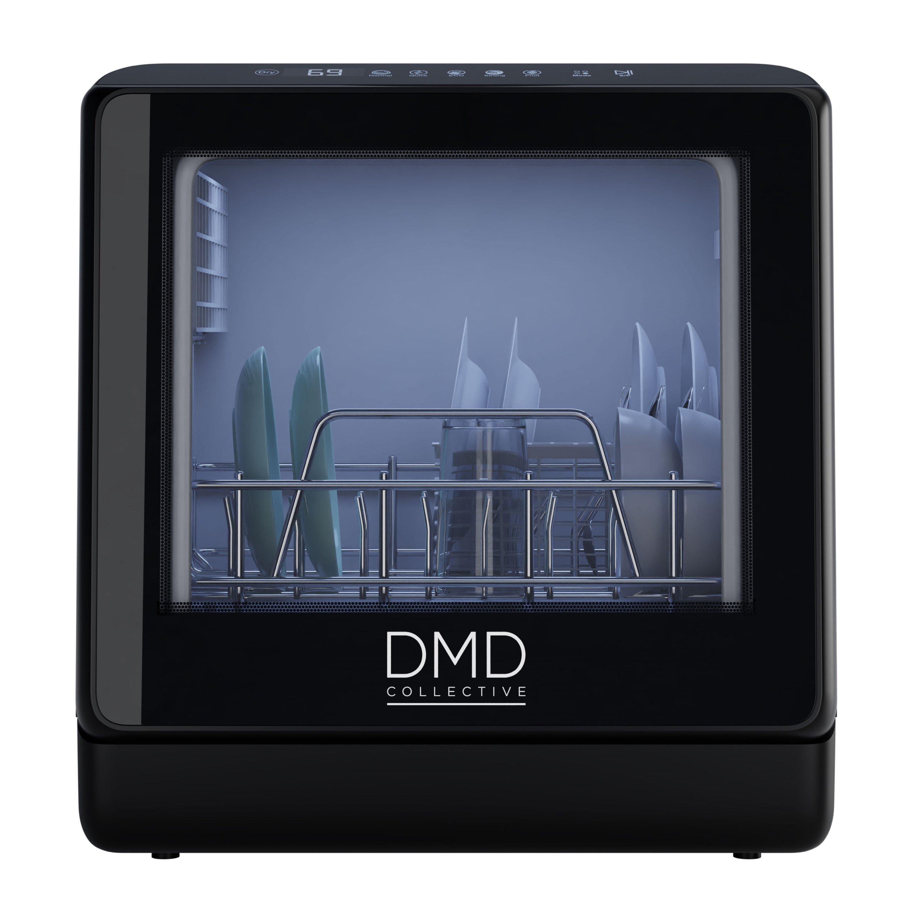 Black - DMD Collective - Mini Tabletop Dishwasher 5L Builtin Water Tank - 1