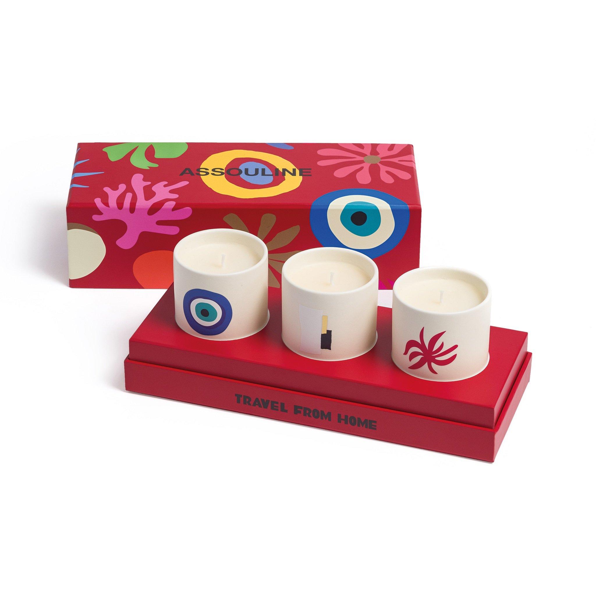 Assouline  Travel From Home Mini Scented Candle  Of 3 - 