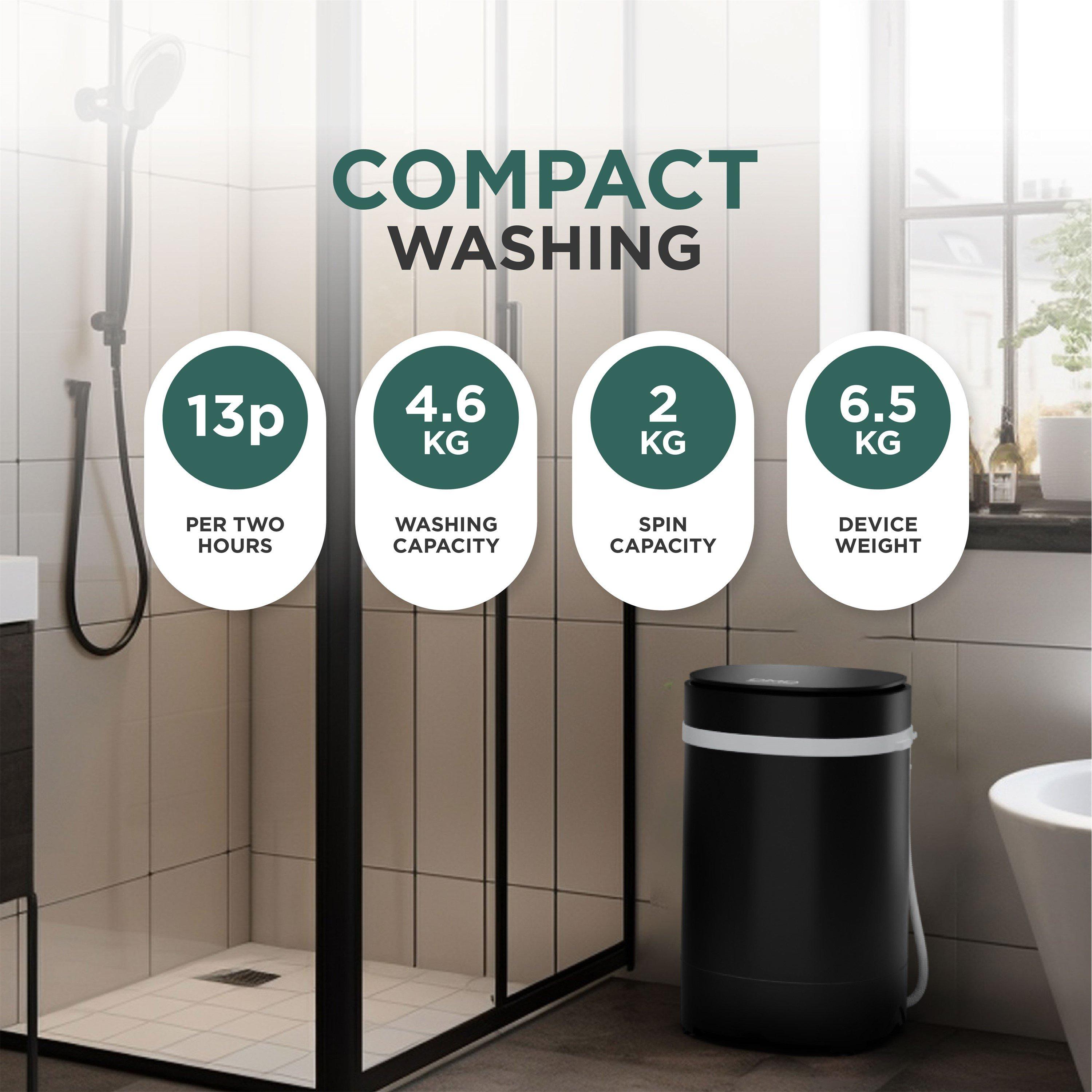 Black - DMD Collective - 2-in-1 Portable Washing Machine & Spin Dryer - 3