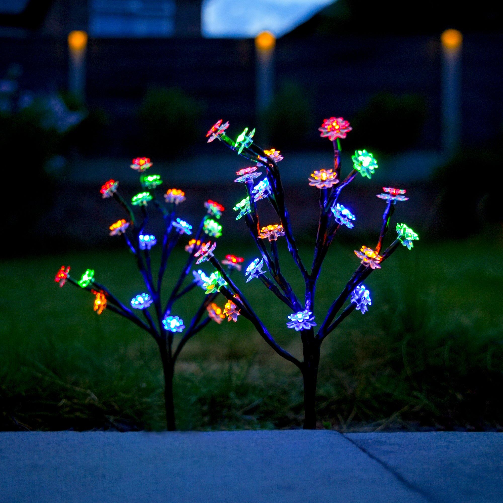 Multi - Streetwize - Set of 2 Solar Flower Tree Light - 9