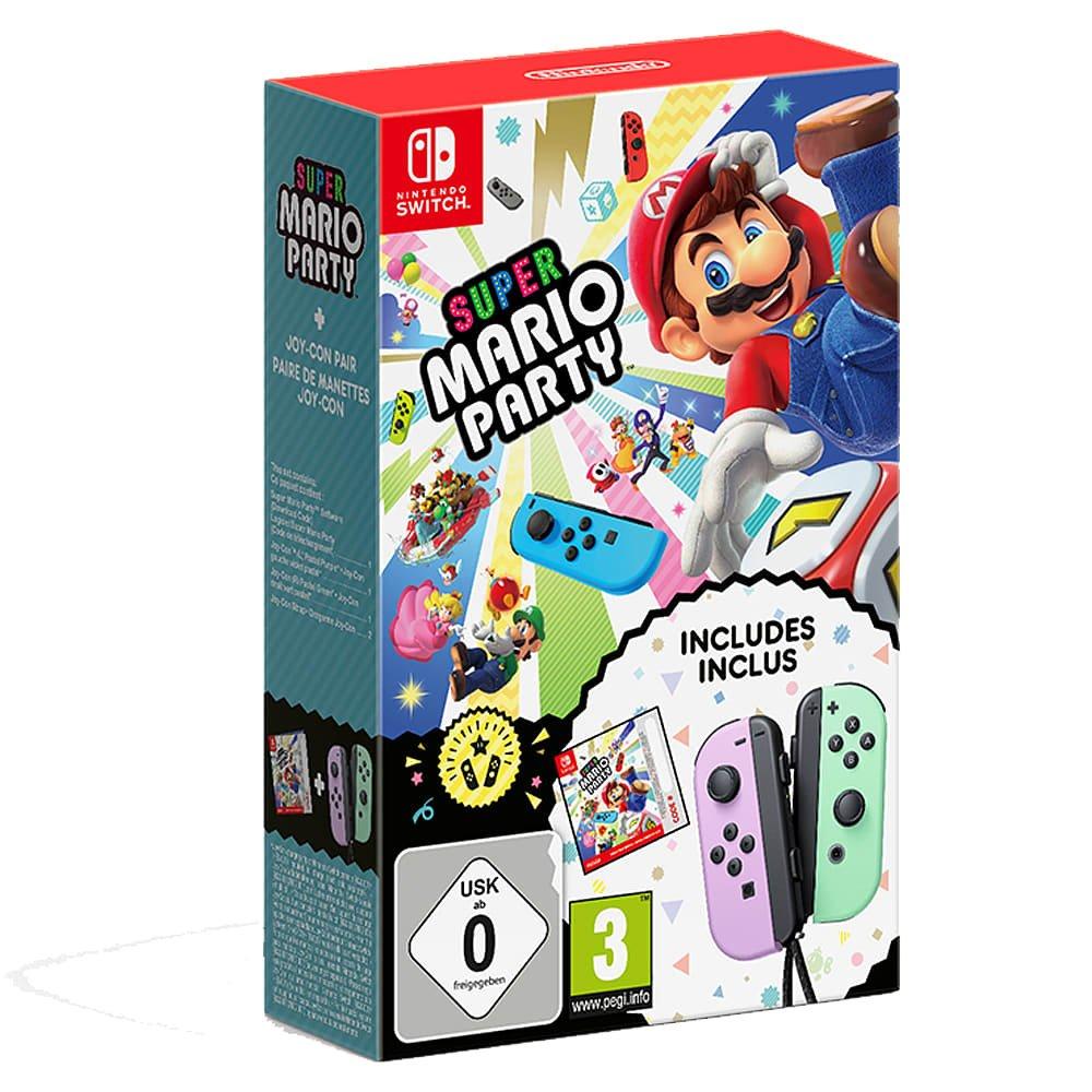 Nintendo Switch - Super Mario - Party + JoyCon Pastel Purple & Green