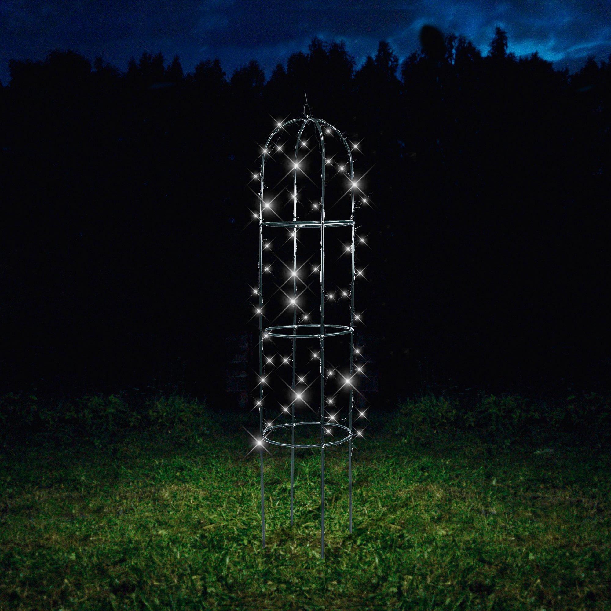 Black - Streetwize - 100 LEDs Solar Light up Trellis - 2