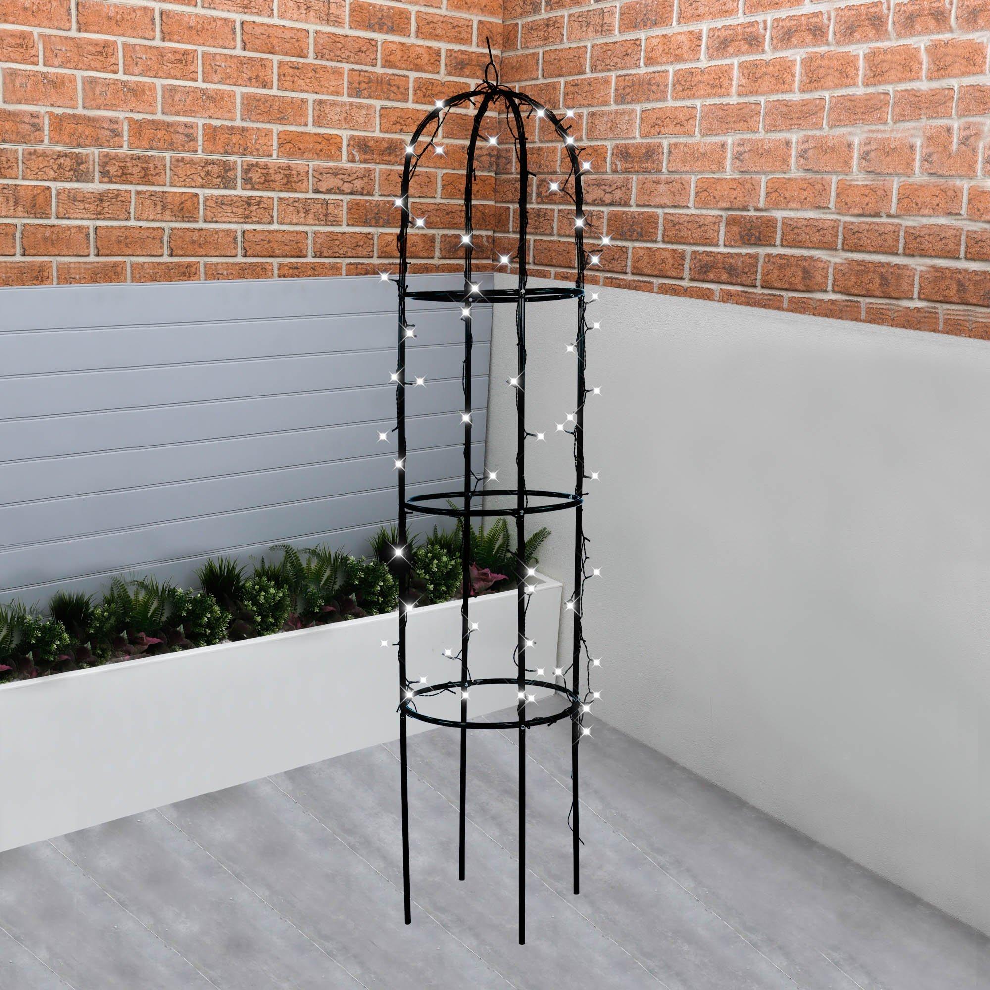 Black - Streetwize - 100 LEDs Solar Light up Trellis - 4