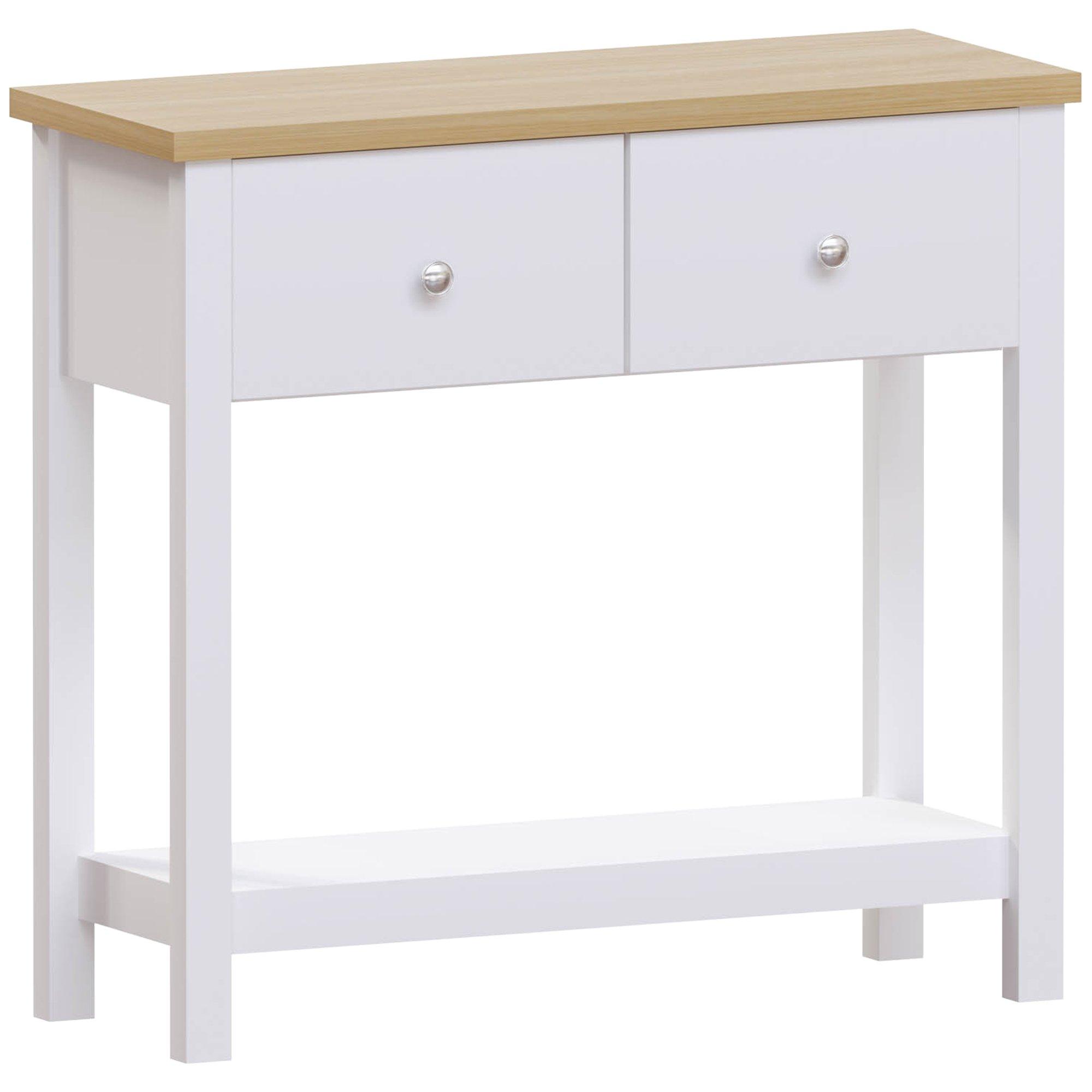 White - Lassic - Vida Designs Arlington 2 Drawer Console Table - 7