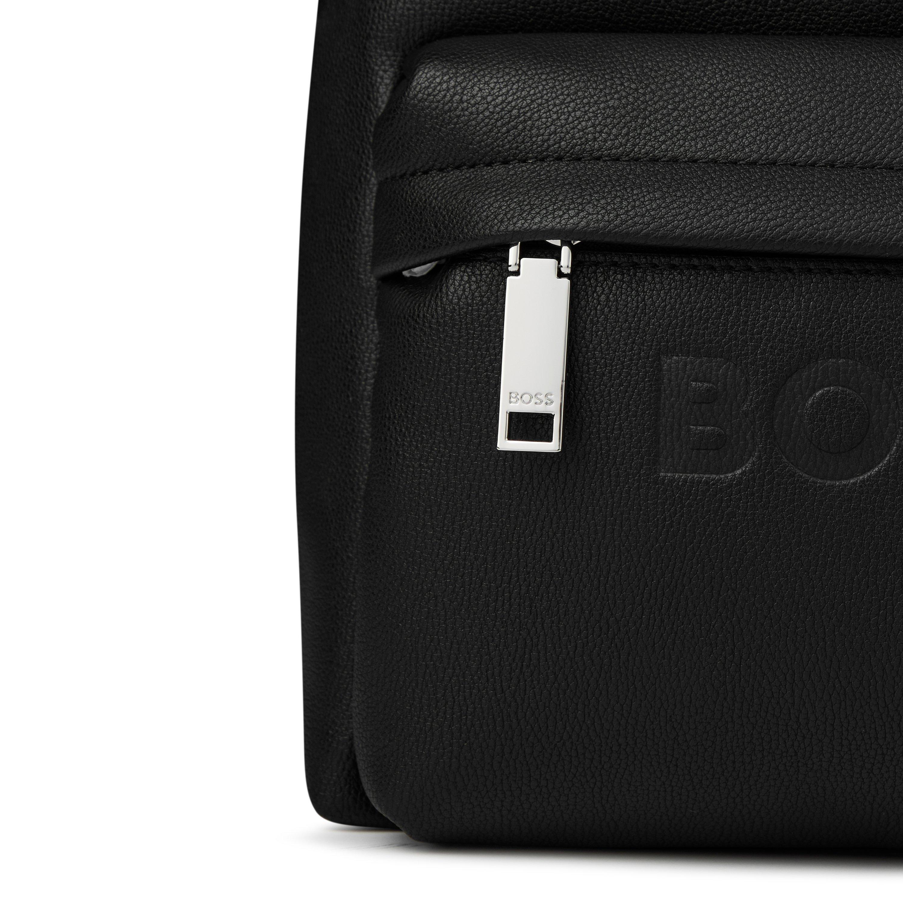 Black - Boss - Women's Addison Backpack, Luxurious Textured Leather - 9