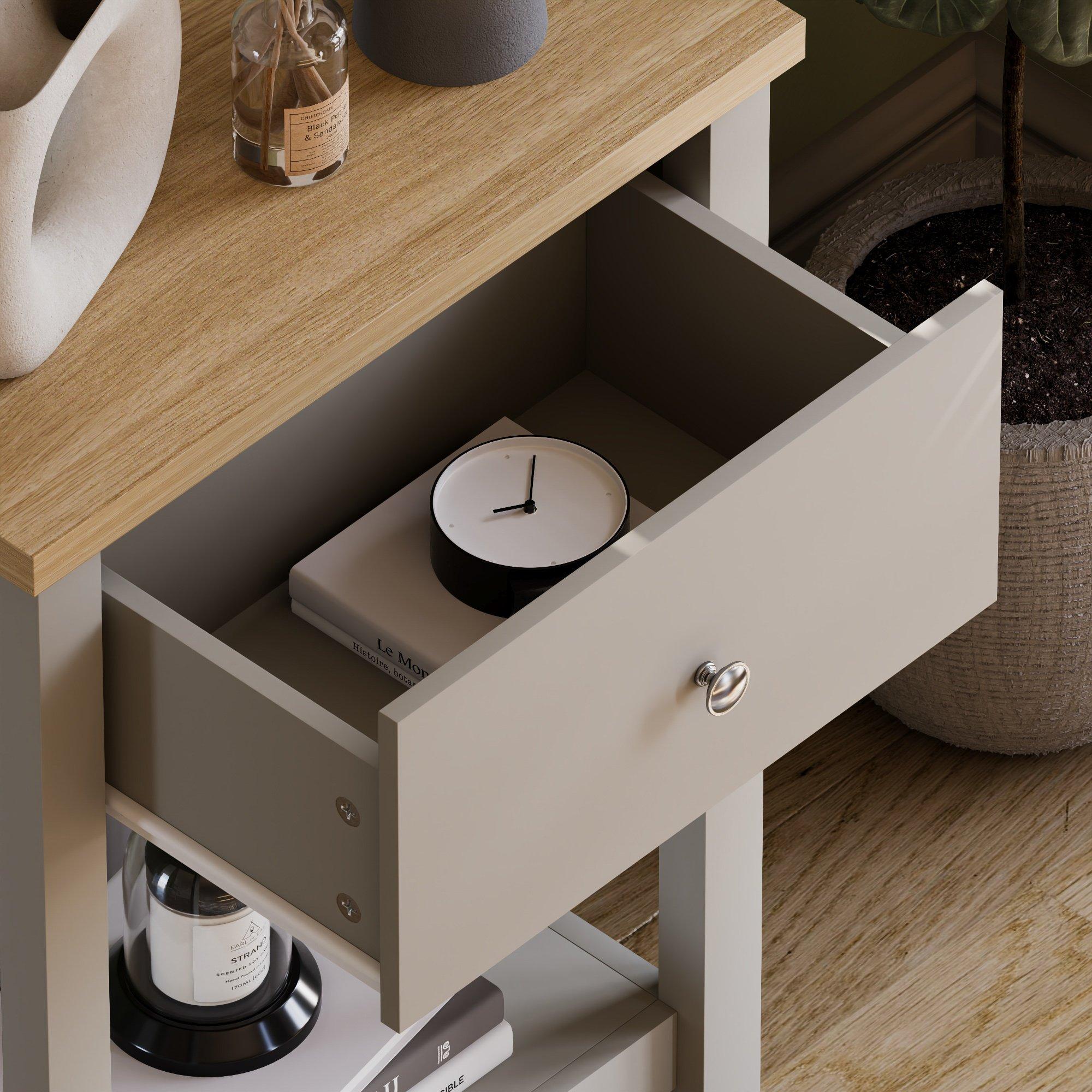 Grey - Lassic - Vida Designs Arlington 1 Drawer Console Table - 5