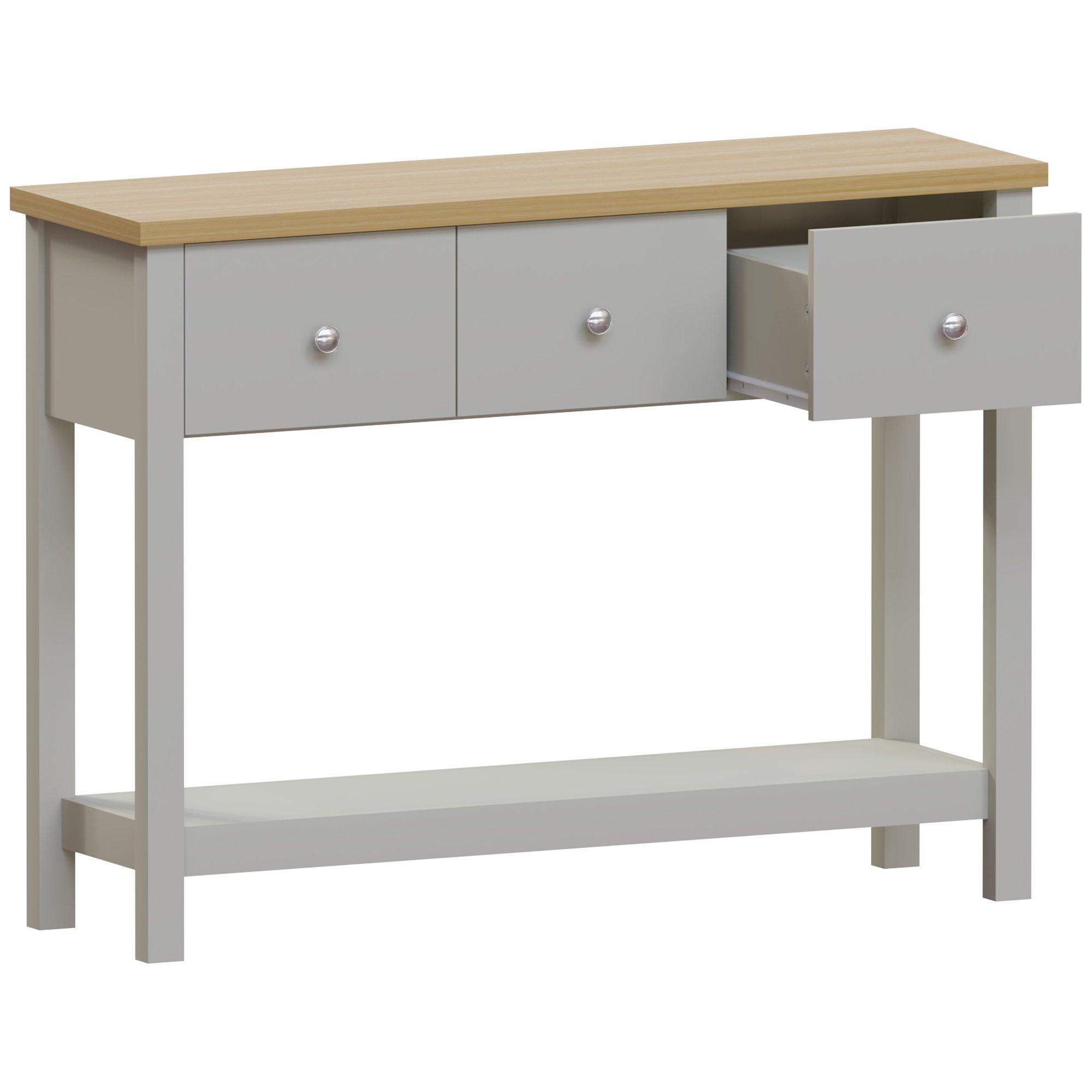 Grey - Lassic - Vida Designs Arlington 3 Drawer Console Table - 7