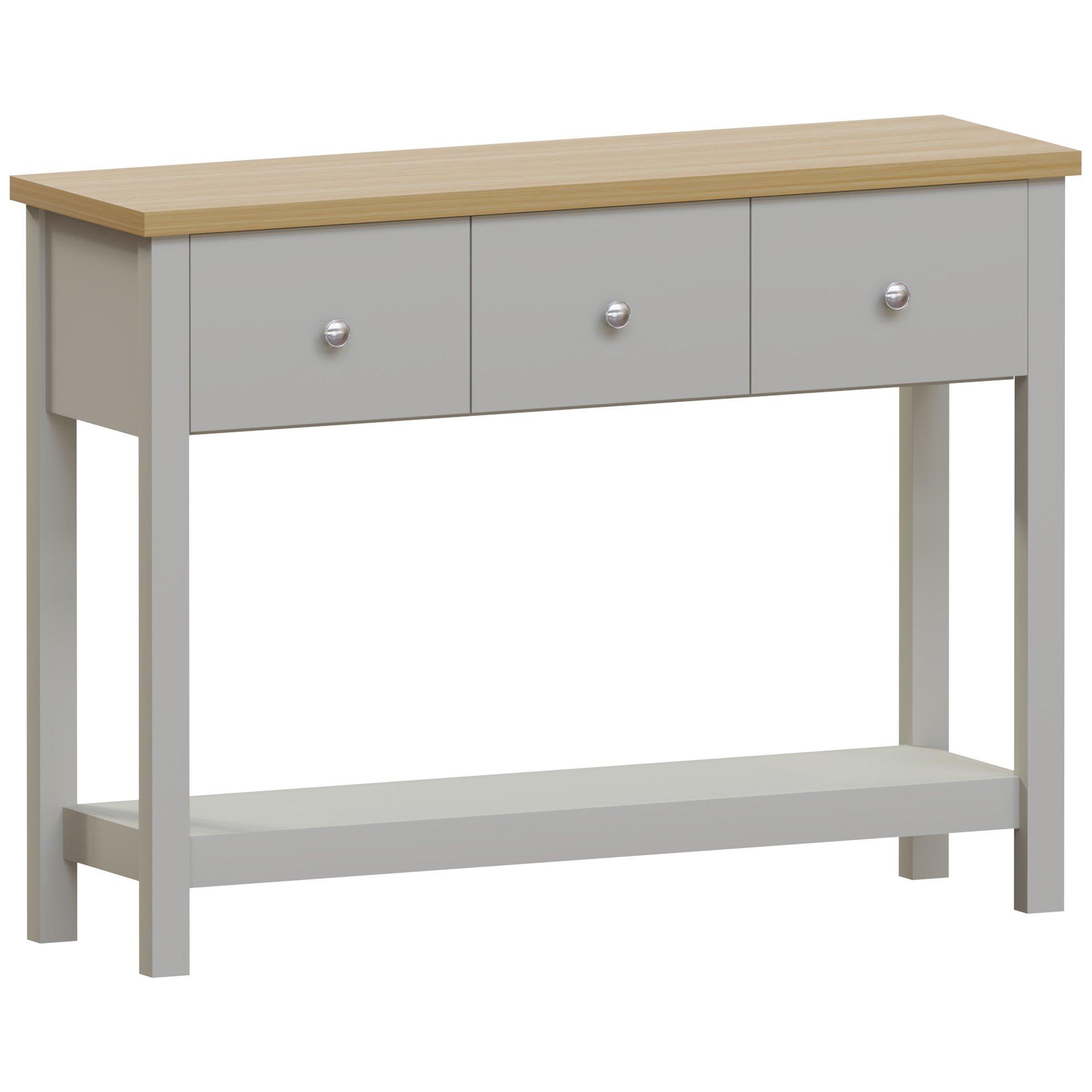 Grey - Lassic - Vida Designs Arlington 3 Drawer Console Table - 8