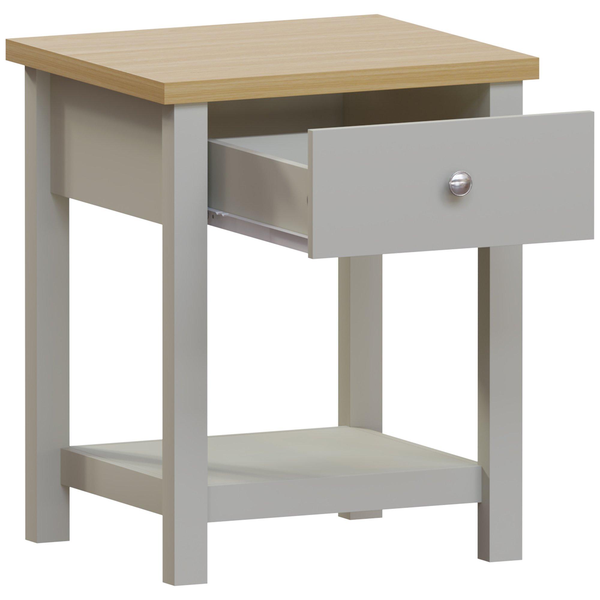 Grey - Lassic - Vida Designs Arlington 1 Drawer Side Table - 7