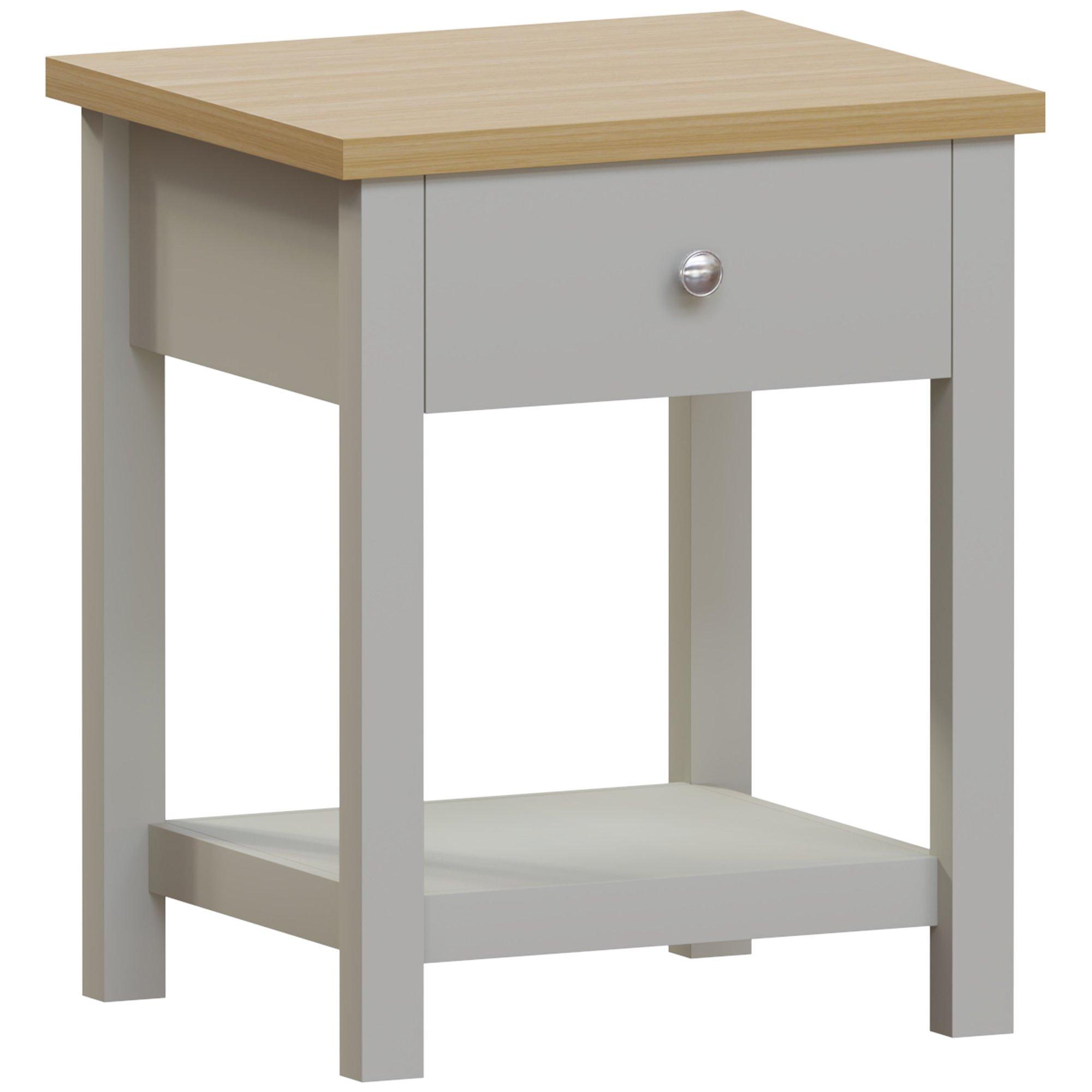 Grey - Lassic - Vida Designs Arlington 1 Drawer Side Table - 8