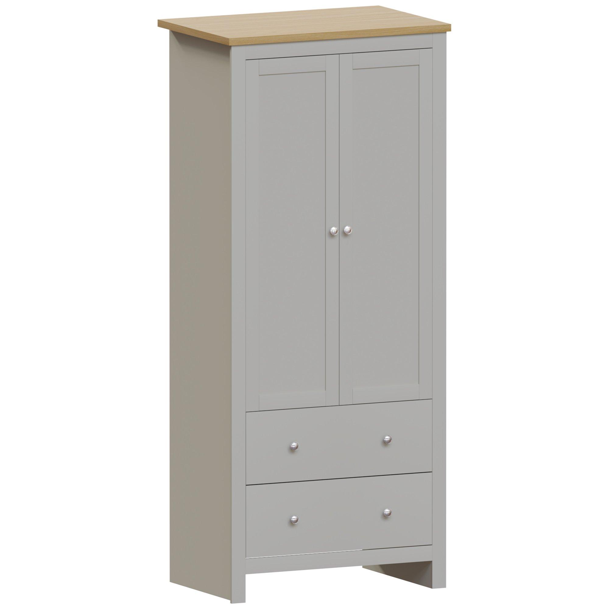 Grey - Lassic - Vida Designs Arlington 2 Door 2 Drawer Wardrobe - 10