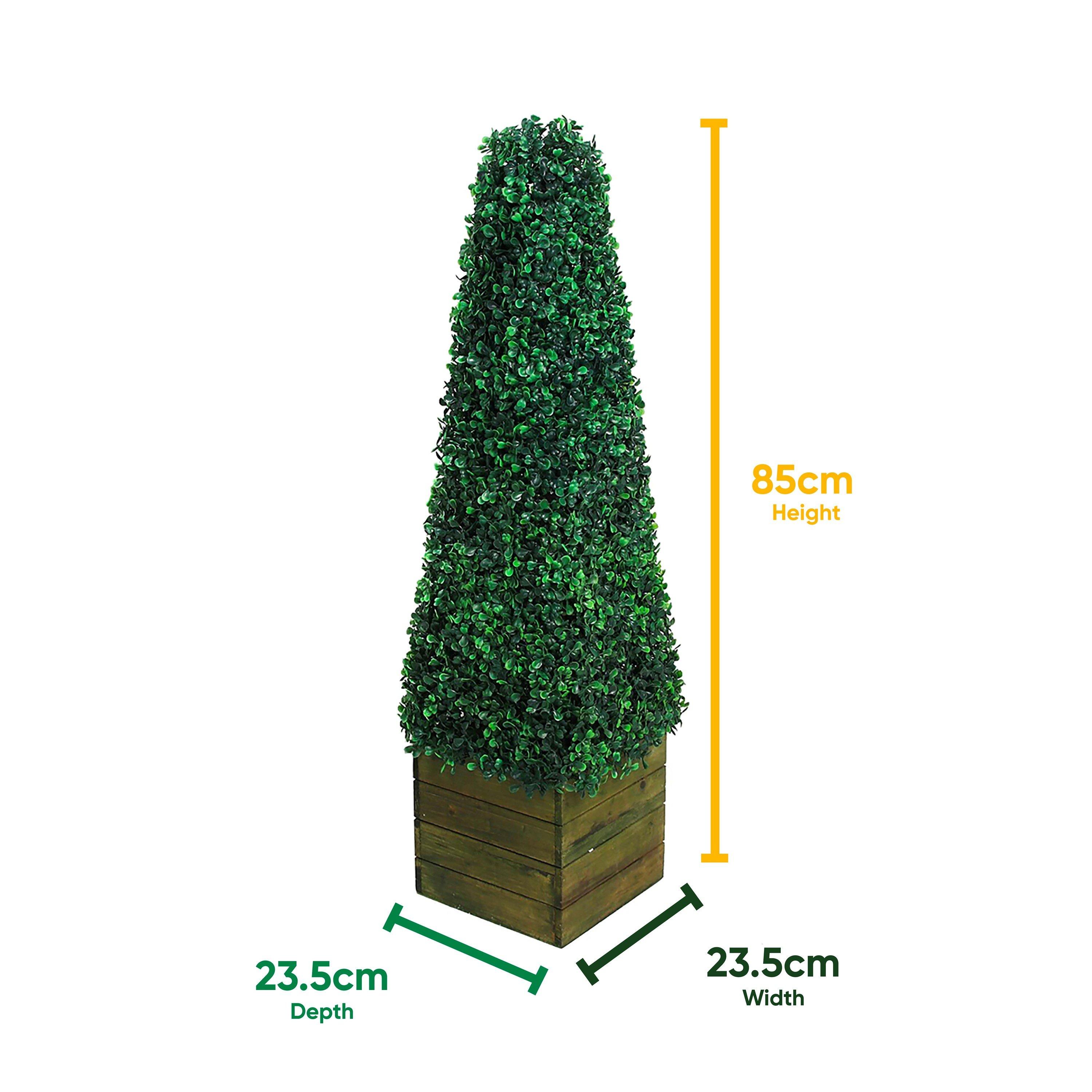 Green/Brown - Streetwize - Solar Obelisk Topiary - 2